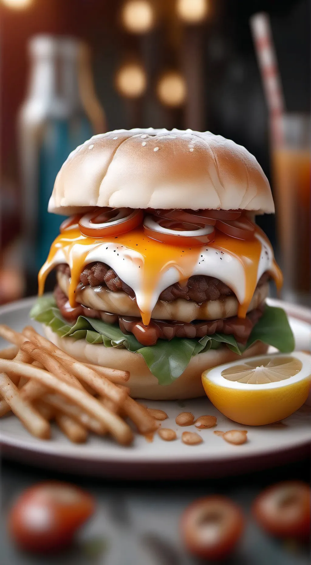 ai character: le burger maudit  background