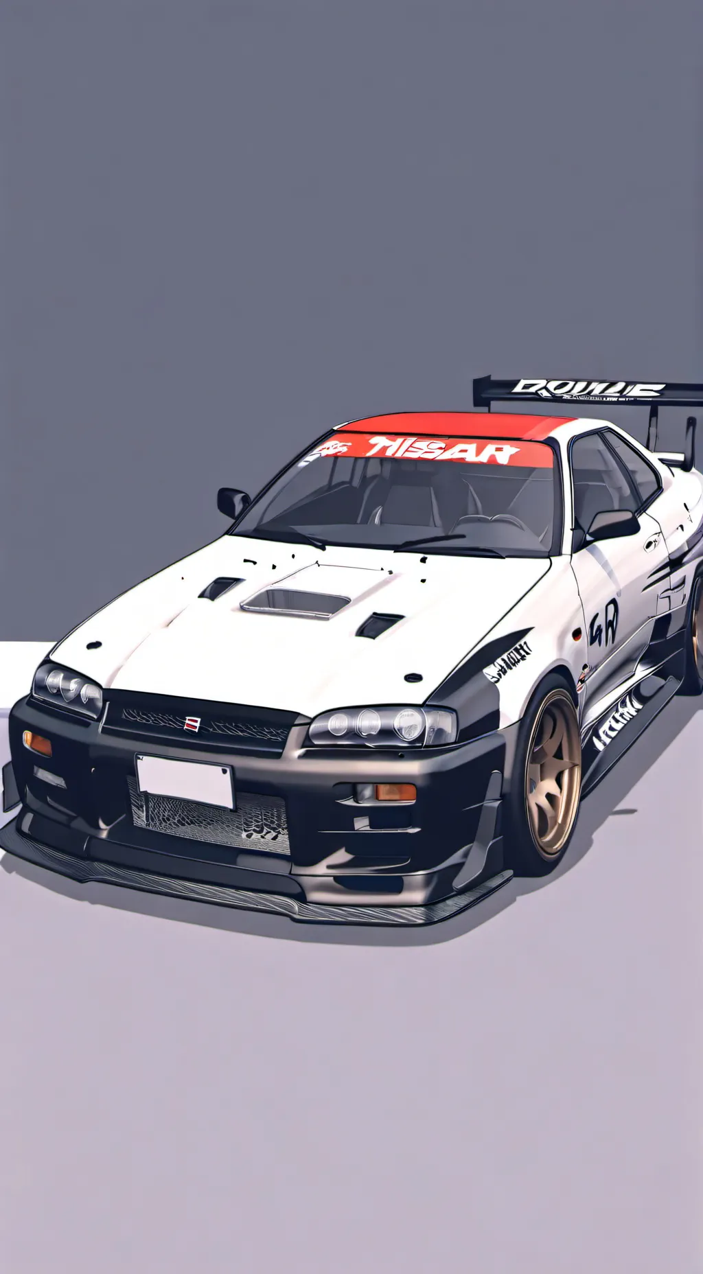 ai character: Nissan GTR  background