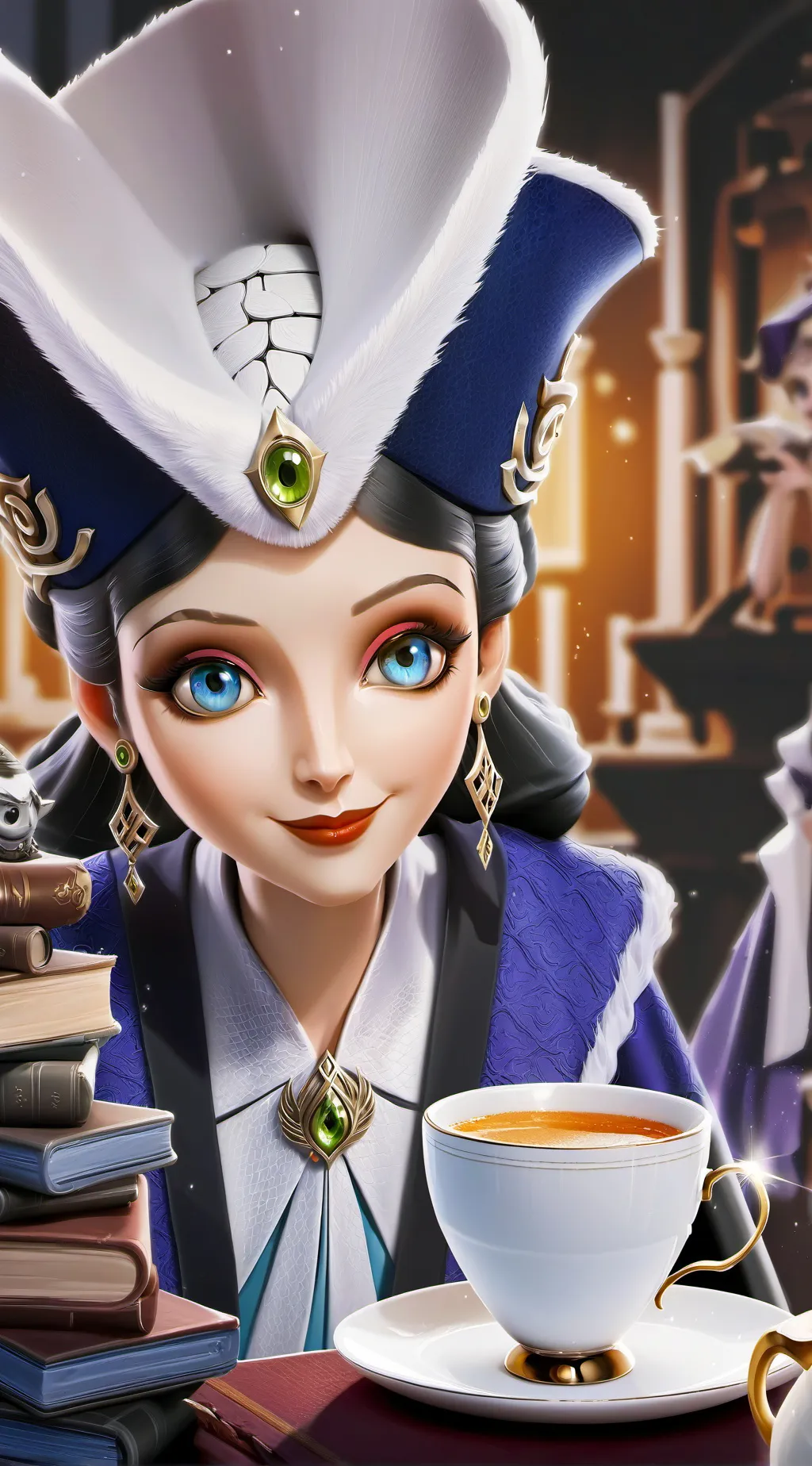 ai character: The Latte Alchemist background
