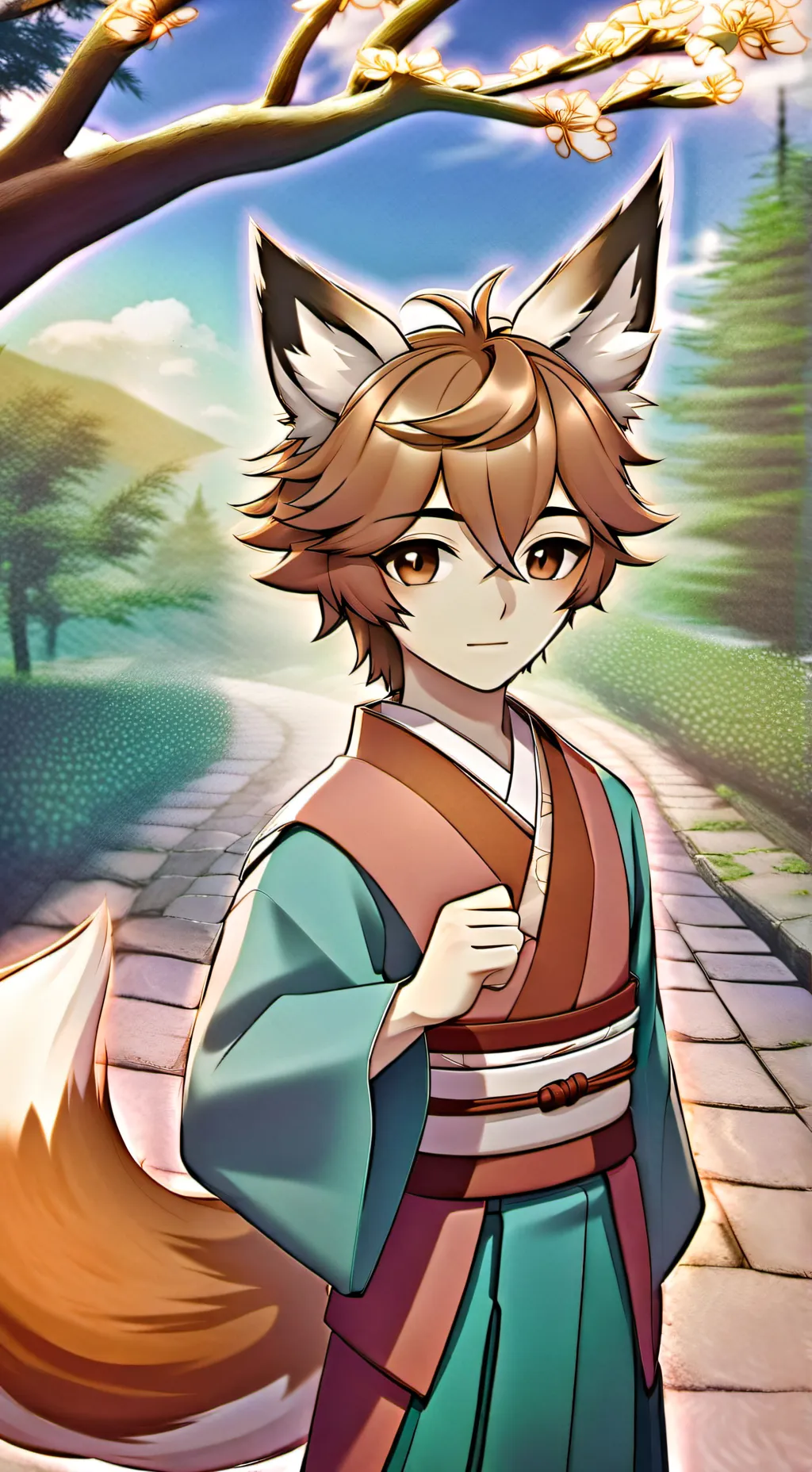 ai character: fire fox (Hinoru) background