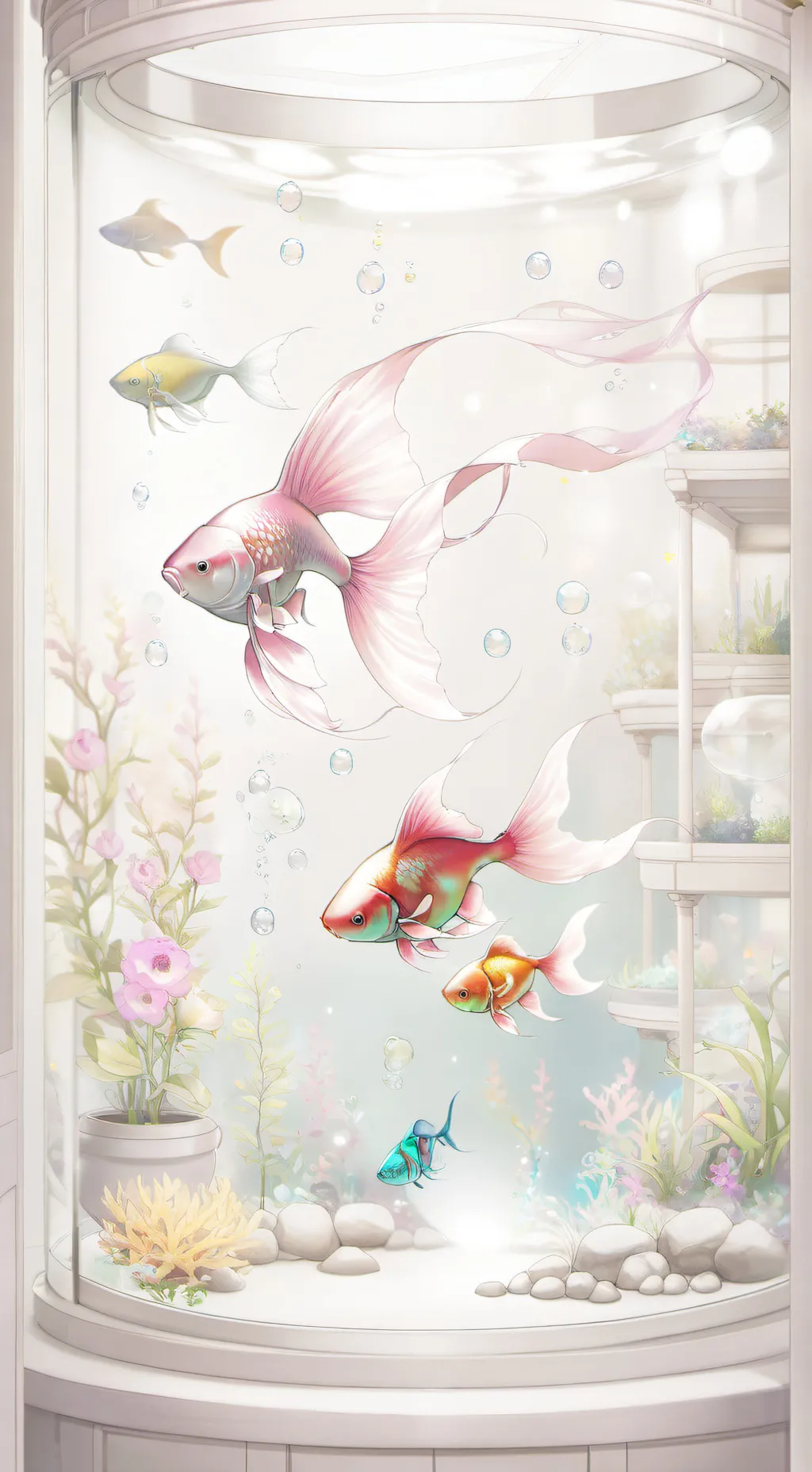 ai character: Goldie Glitter background