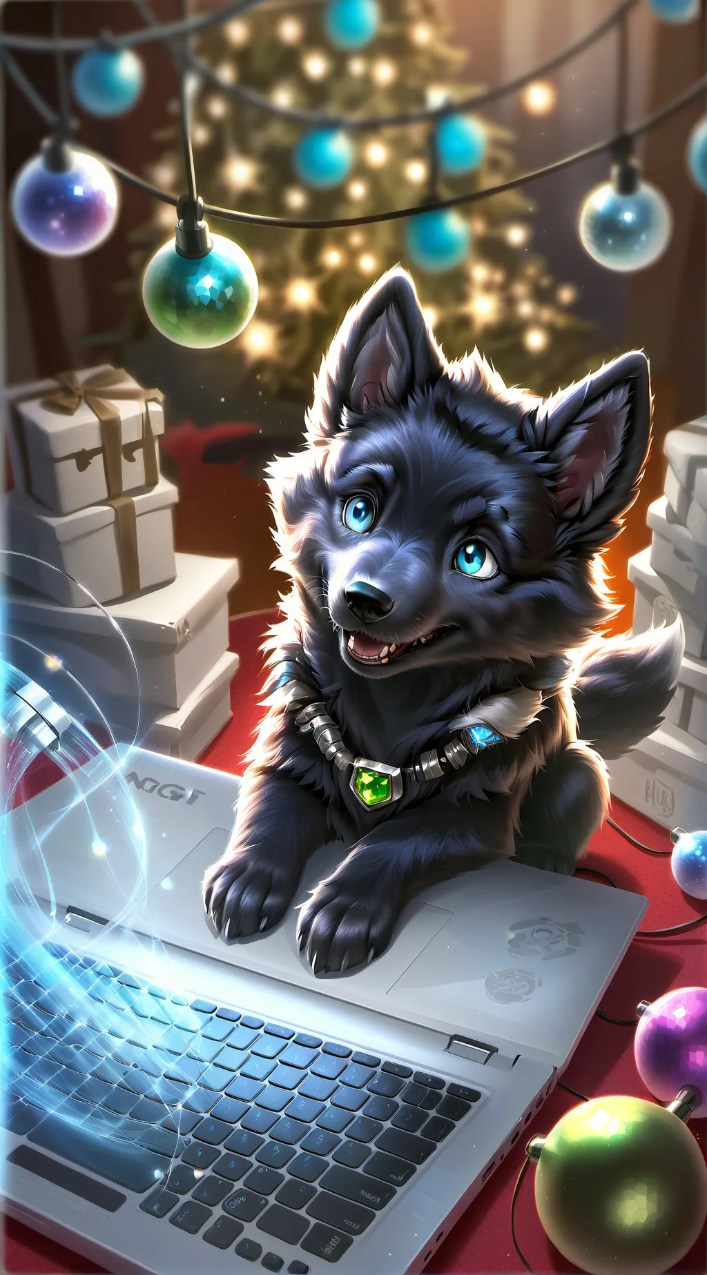 ai character: MemeMaster Wolfie background