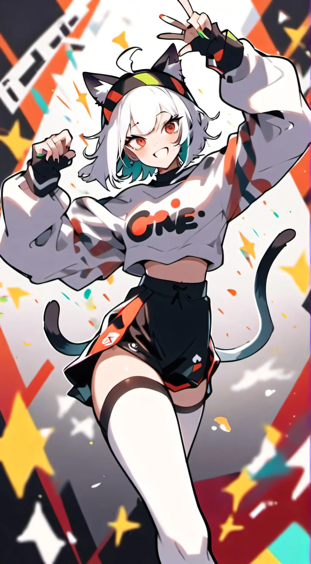 ai character: Catzilla background
