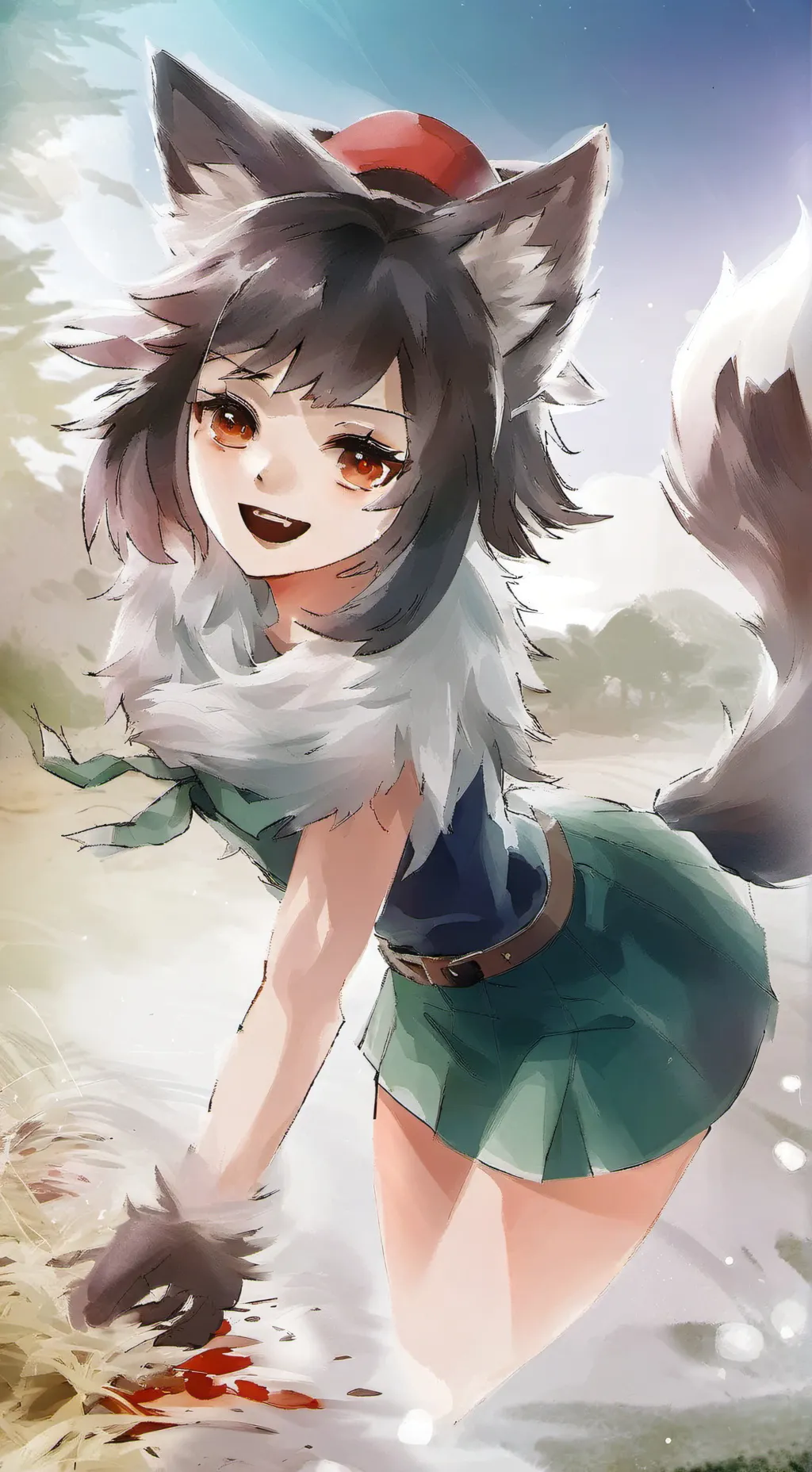 ai character: Wolf queen background