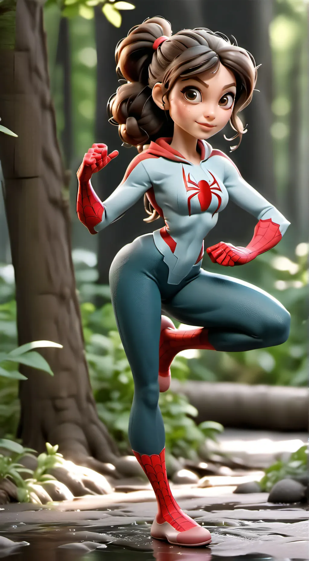 ai character: SpiderMimi background