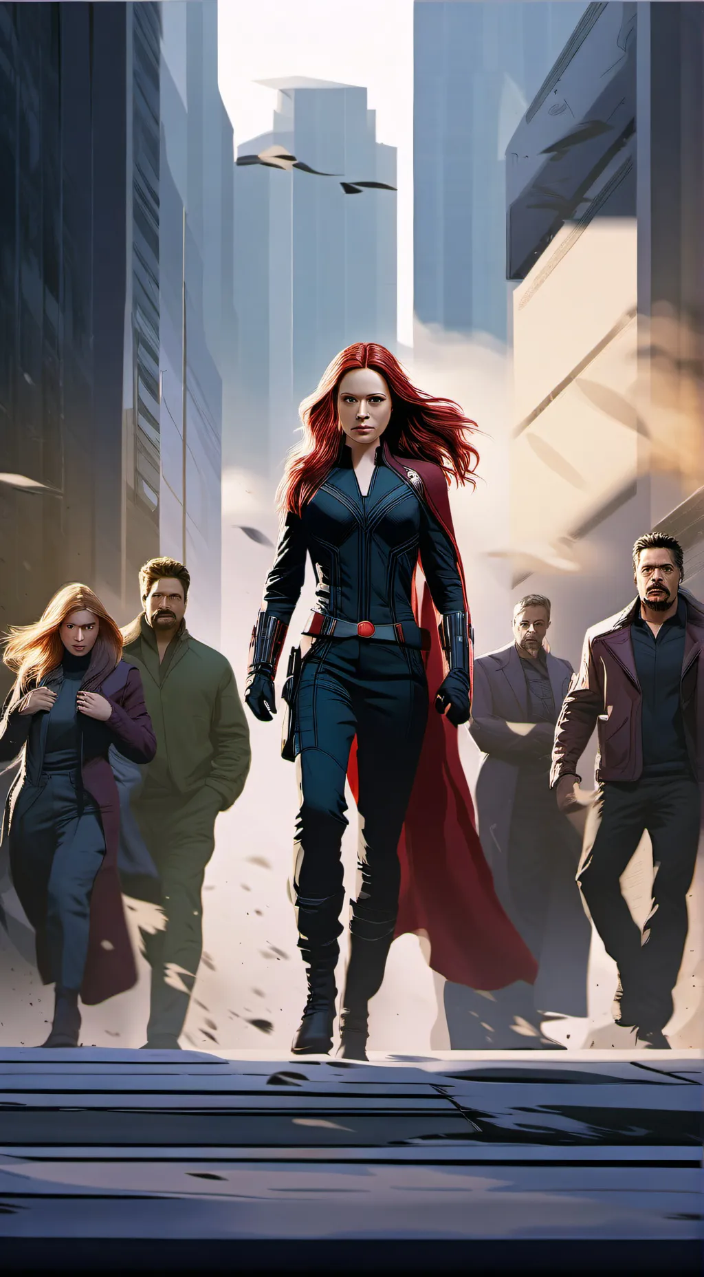 ai character: The Avengers  background