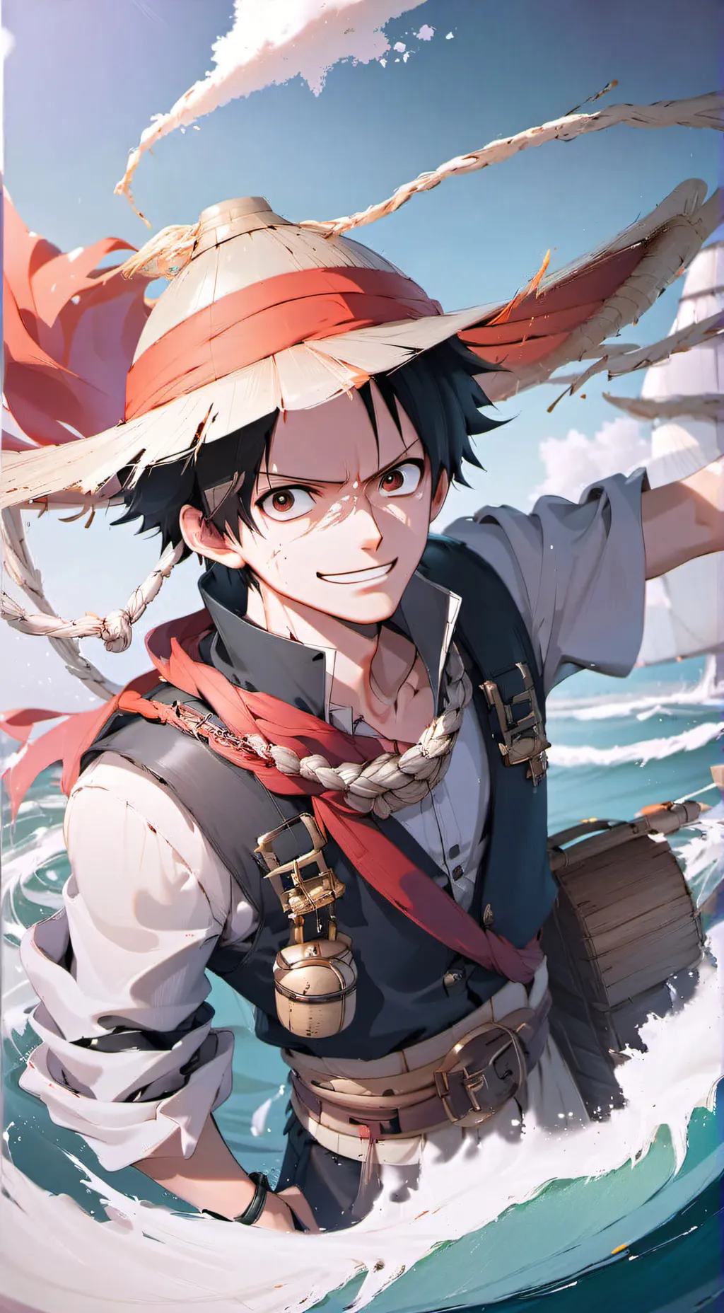 ai character: Luffy background