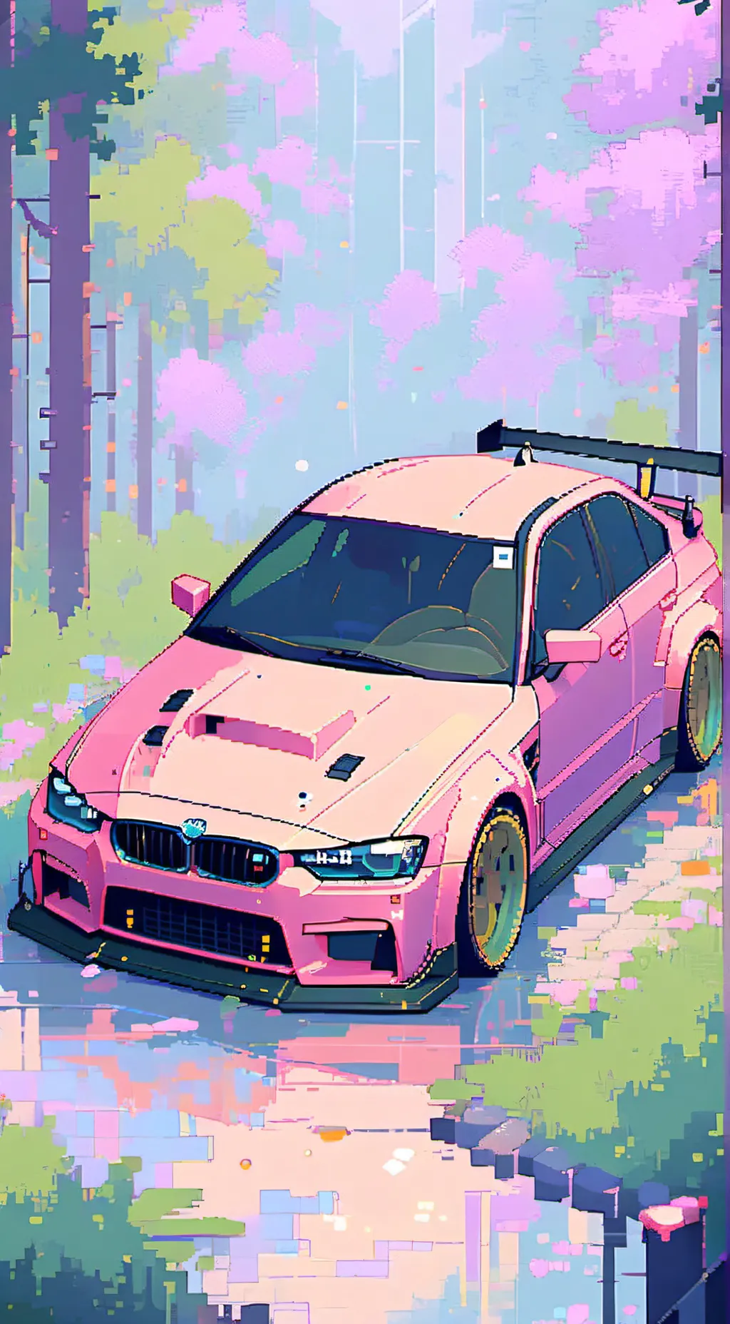 ai character: Kny road trip background