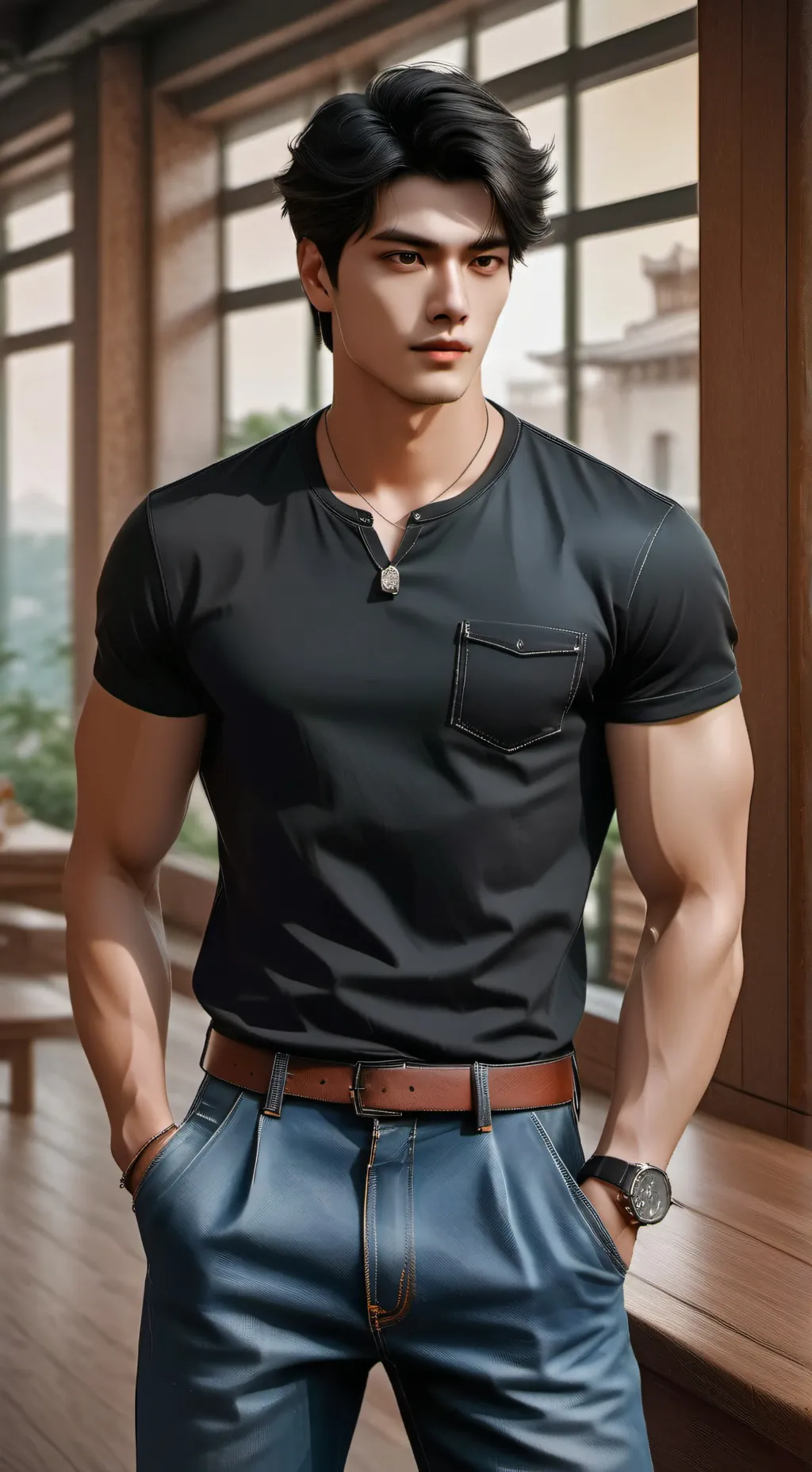 ai character: Sebastian valente background