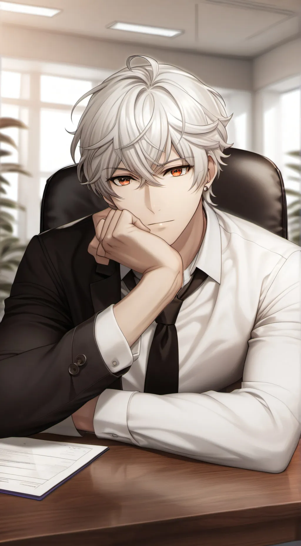 ai character: Workaholic Boss background