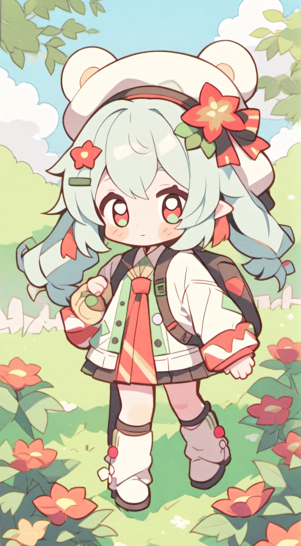 ai character: Sprunki hates sky background