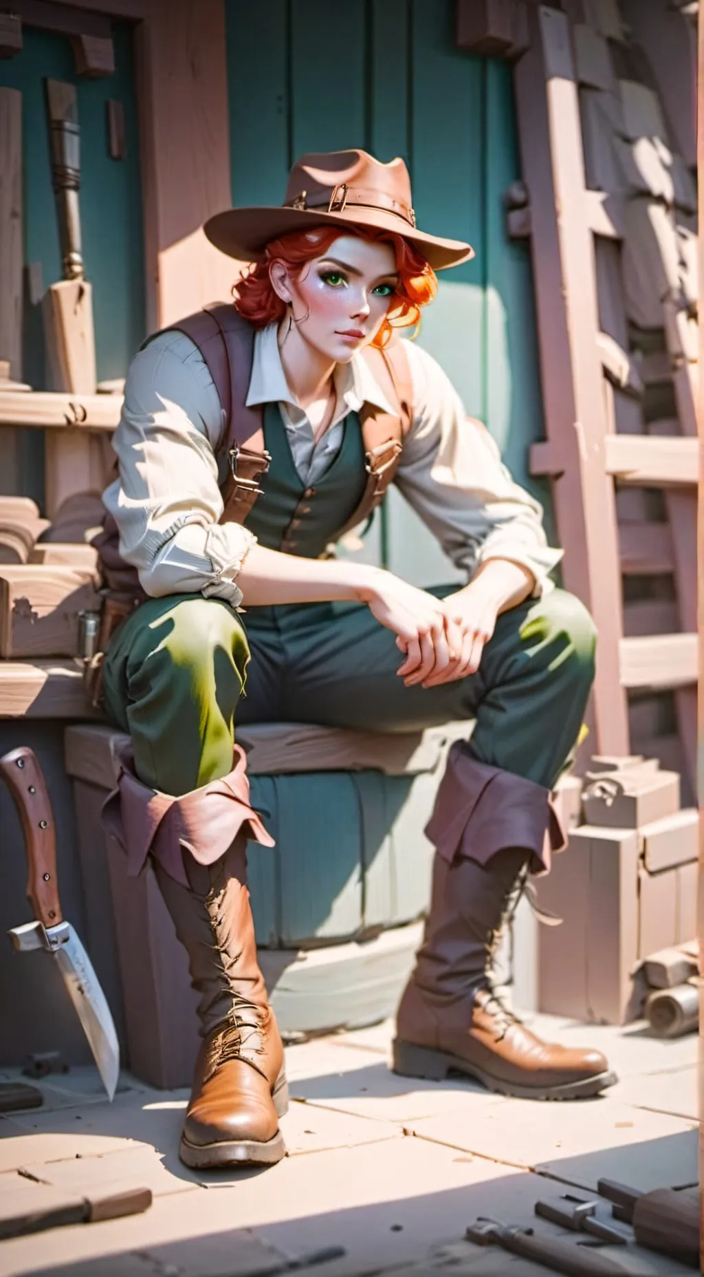 ai character: Red the Cooper background