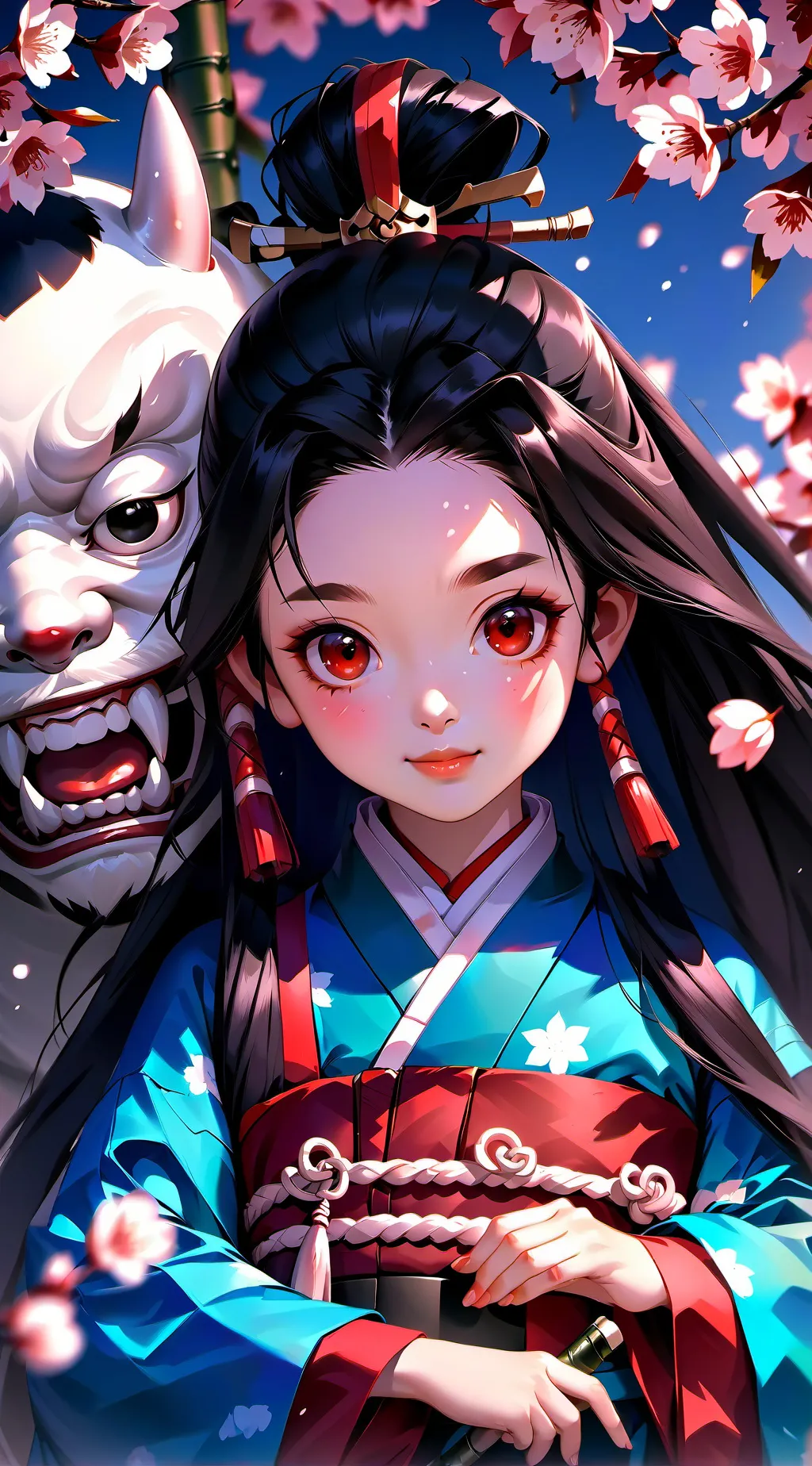 ai character: Nezuko Kamado background