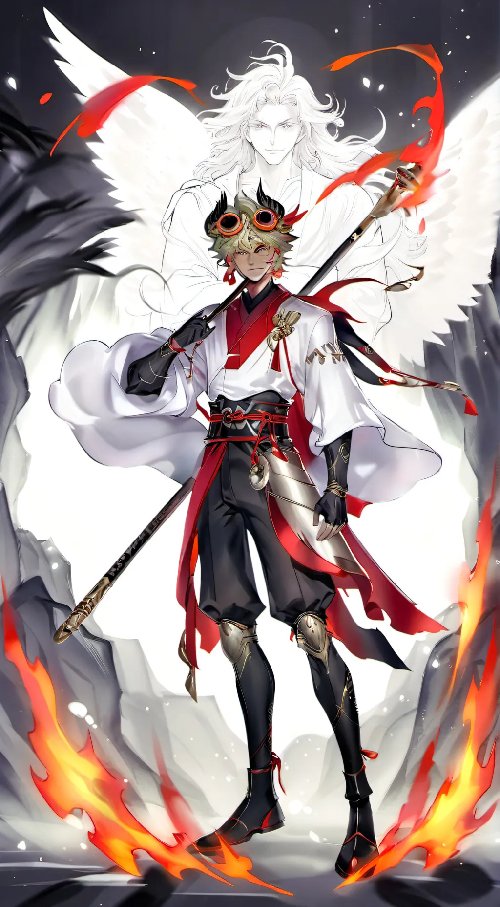 ai character: Ryu Hagane Blaze  background