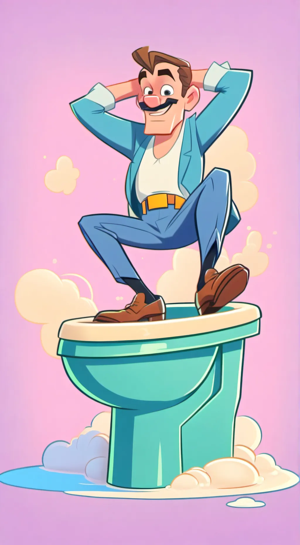 ai character: disny man  background