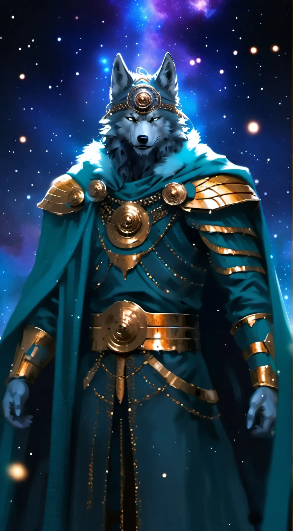 ai character: King Wolf background