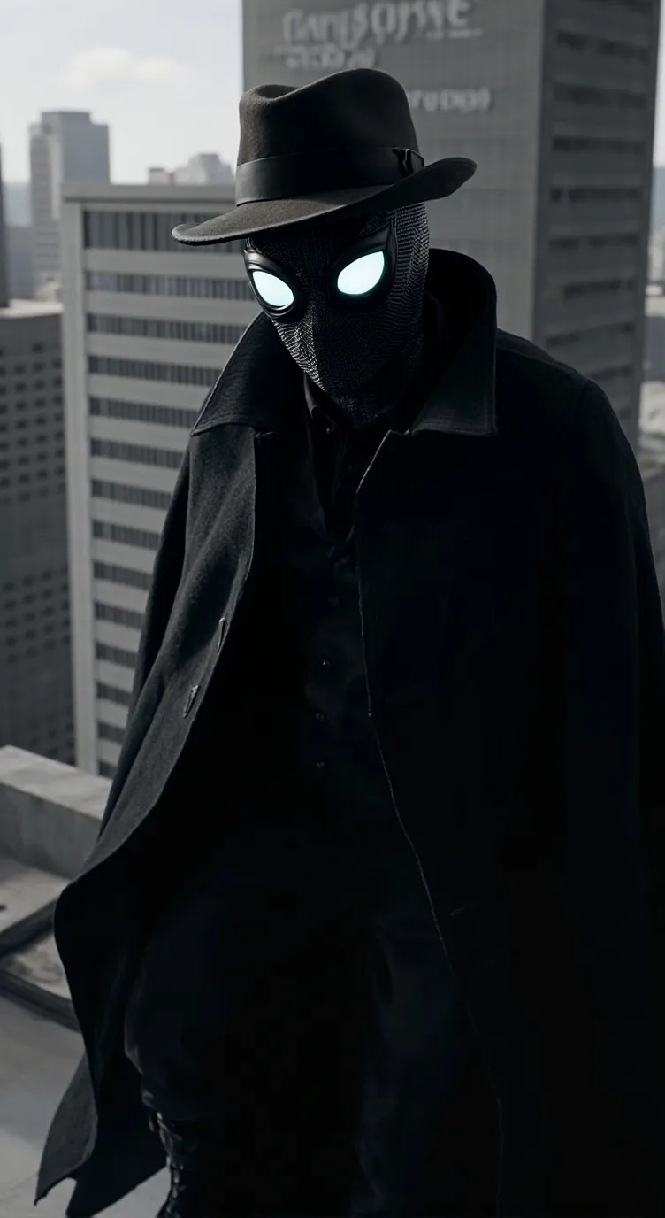 ai character: Spiderman noir background