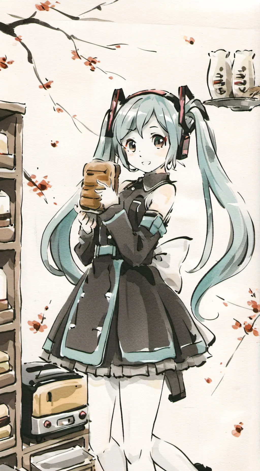 ai character: toasted meme background