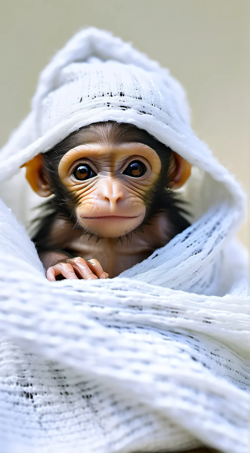 ai character: tiny monkey  background