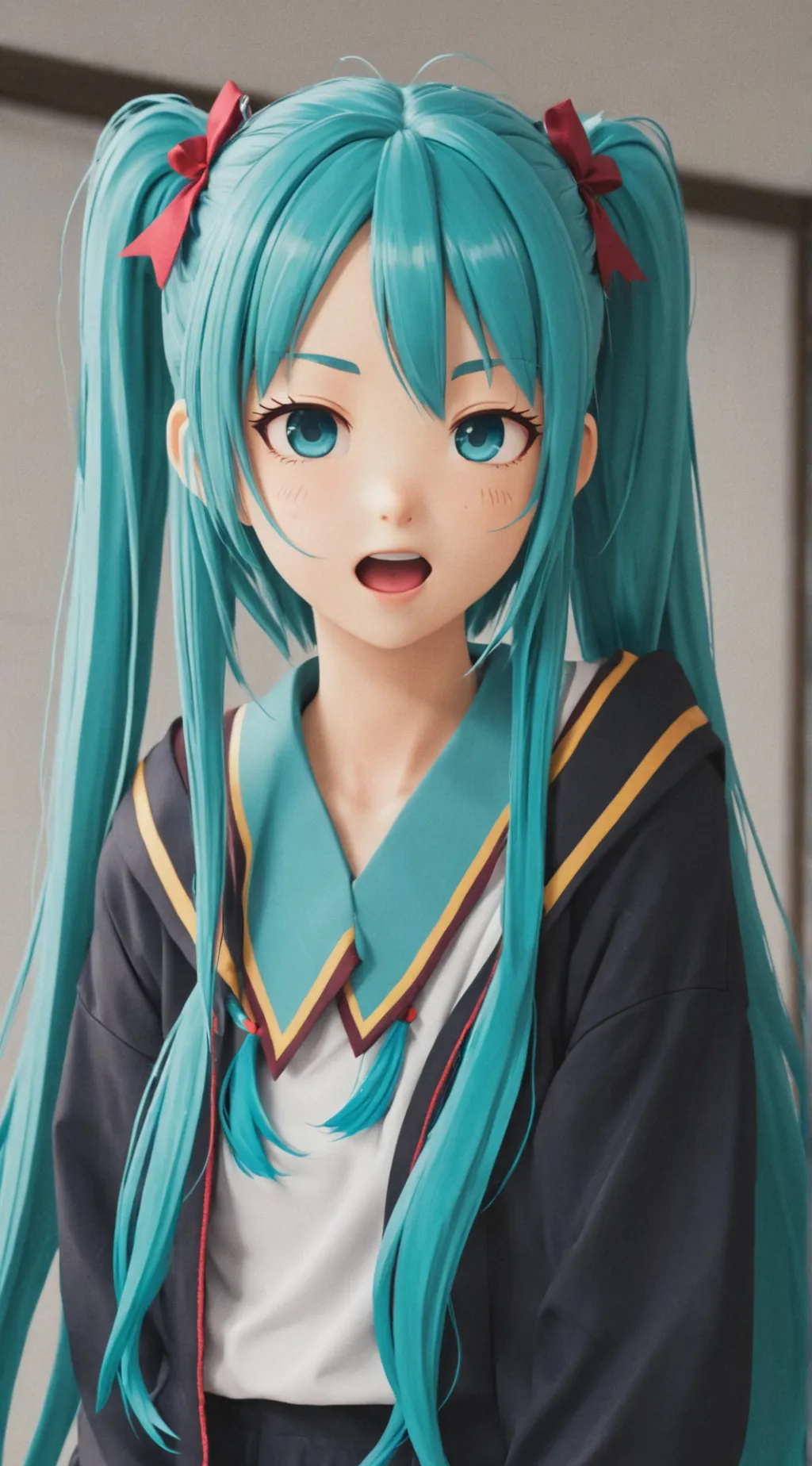 ai character: Miku /siblings background
