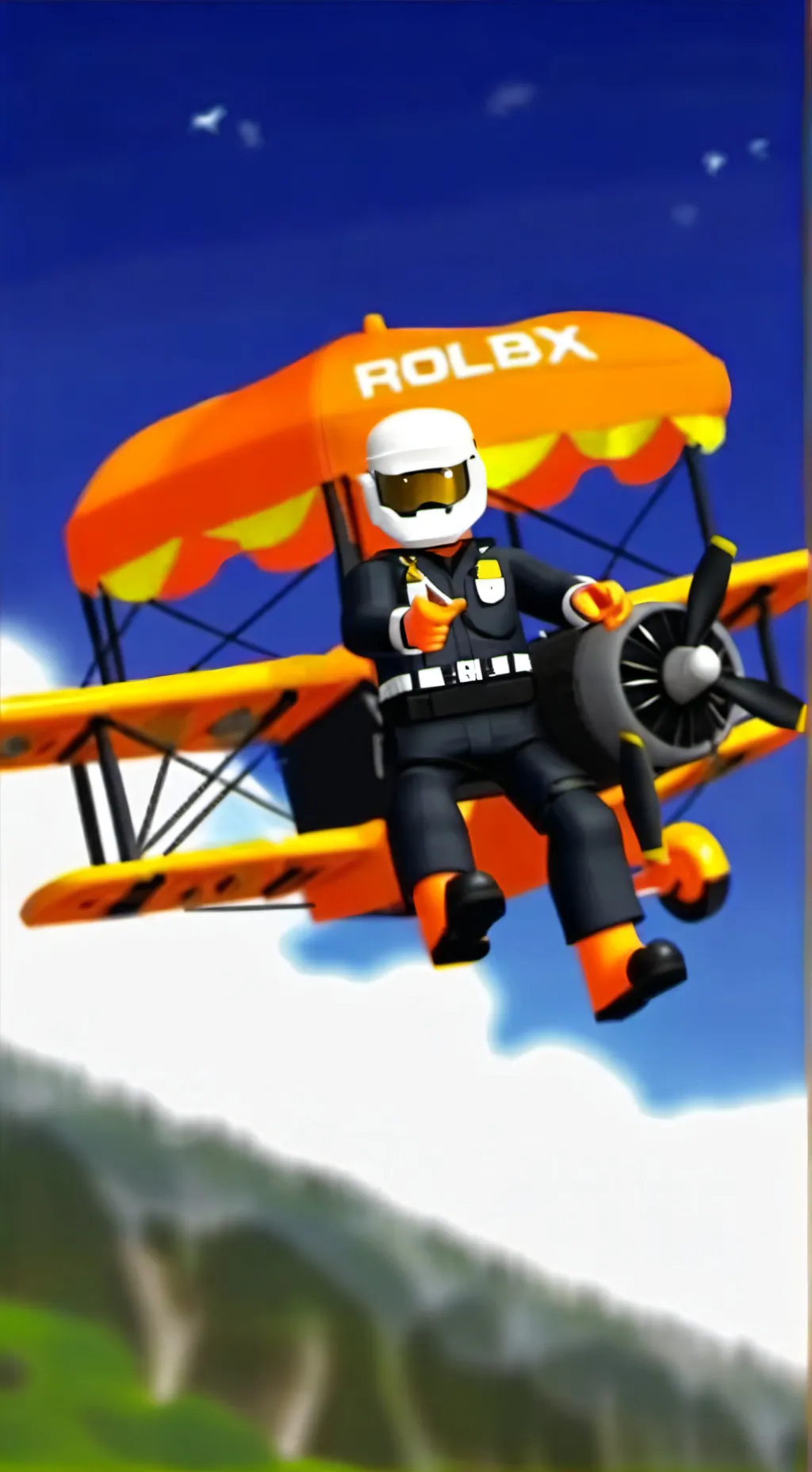 ai character: Orange 12345 background
