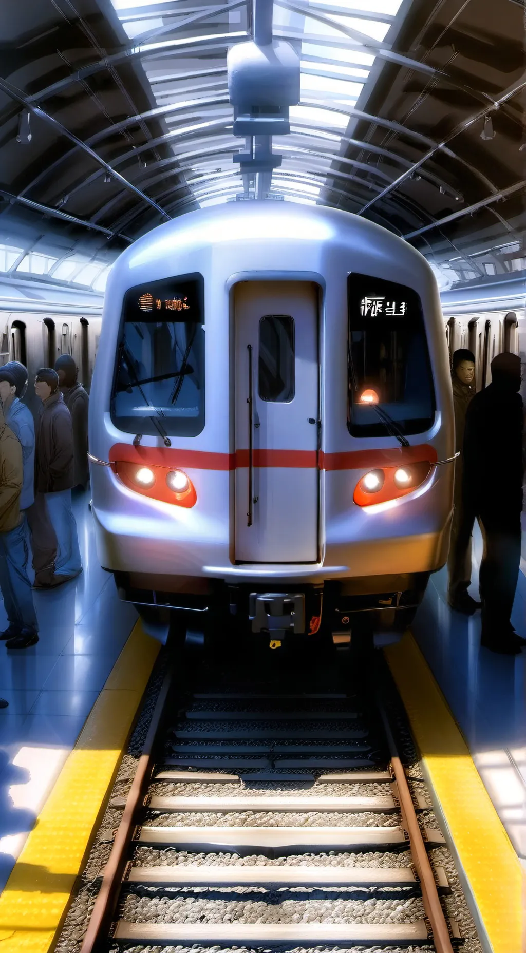 ai character: M train Via B line background