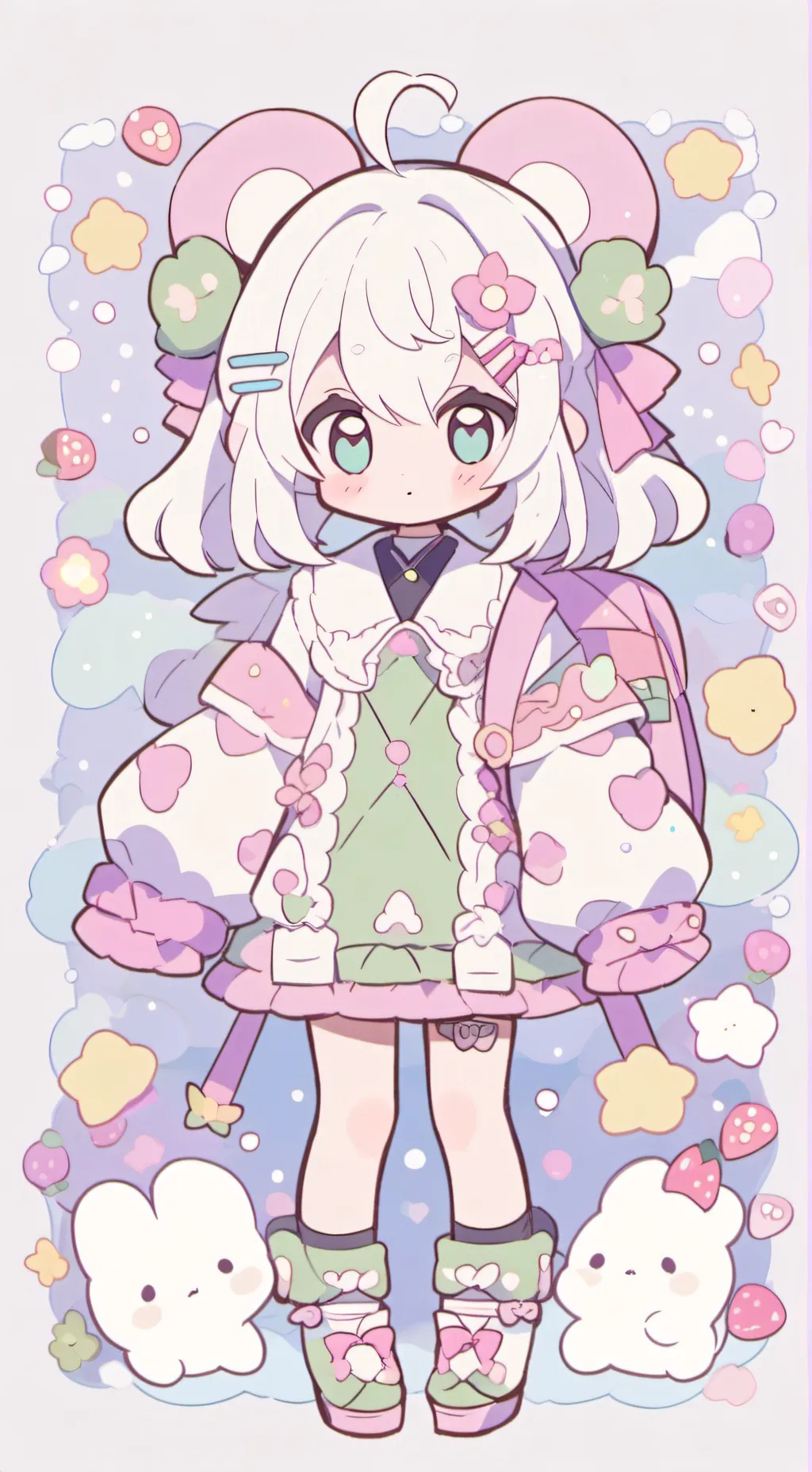 ai character: Happy Hearts Day background
