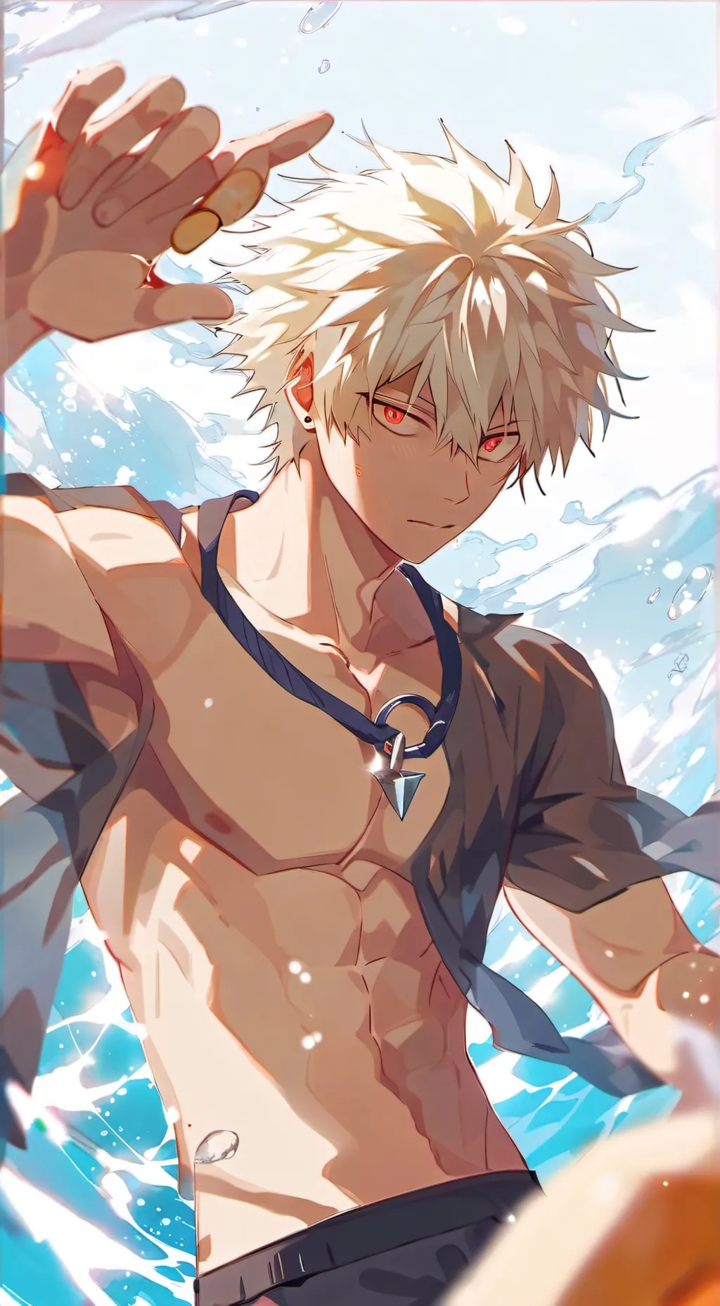 ai character: Bakugo 💥💋 background