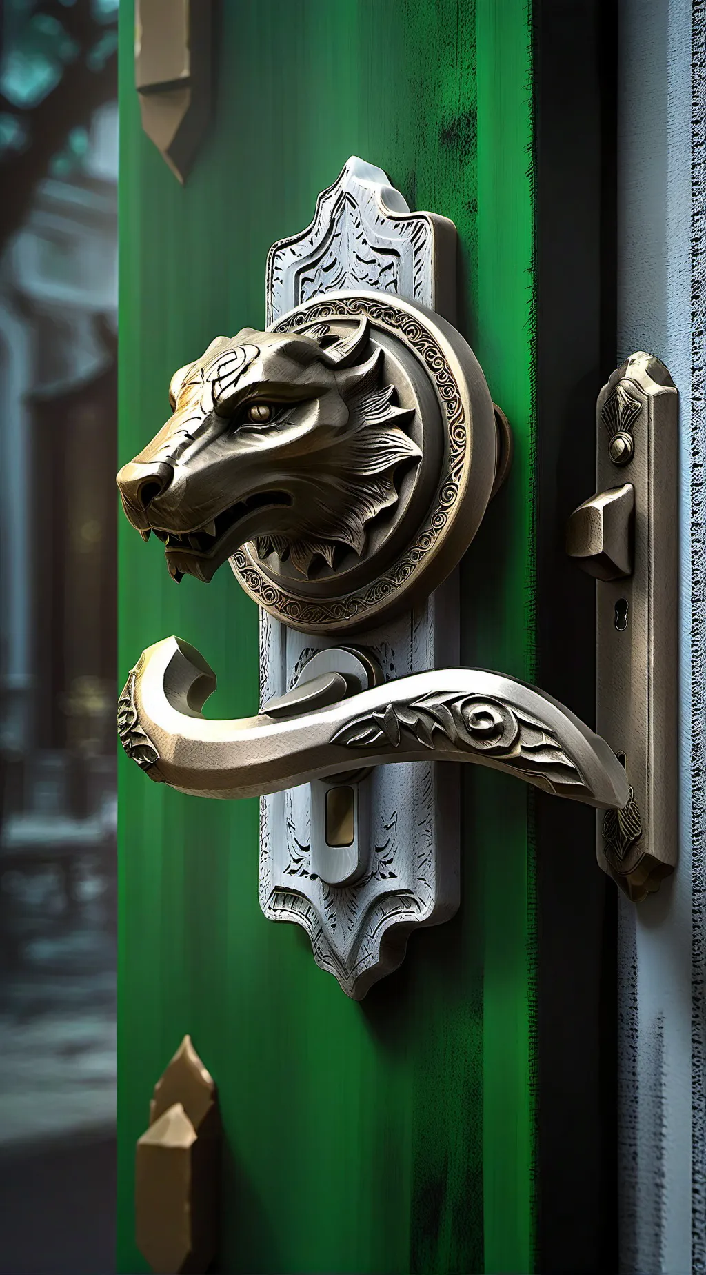 ai character: Door handle background