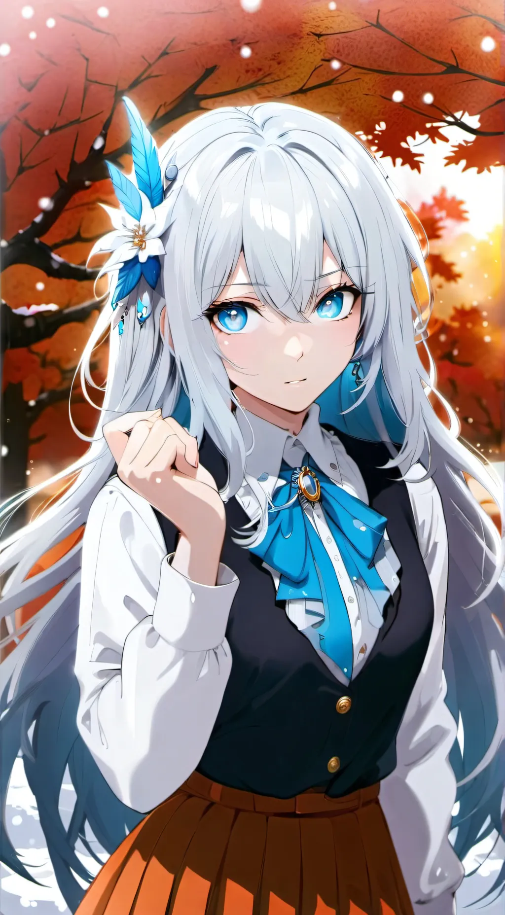 ai character: ❄️ElaraFrostveil❄️ background