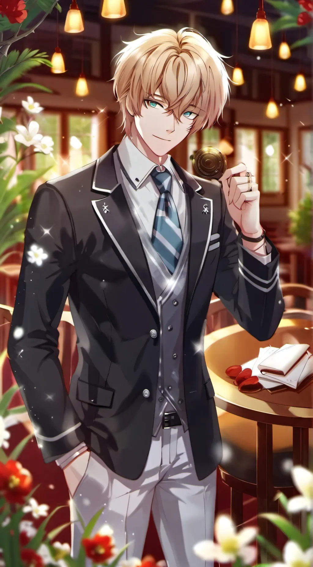 ai character: boys school  background
