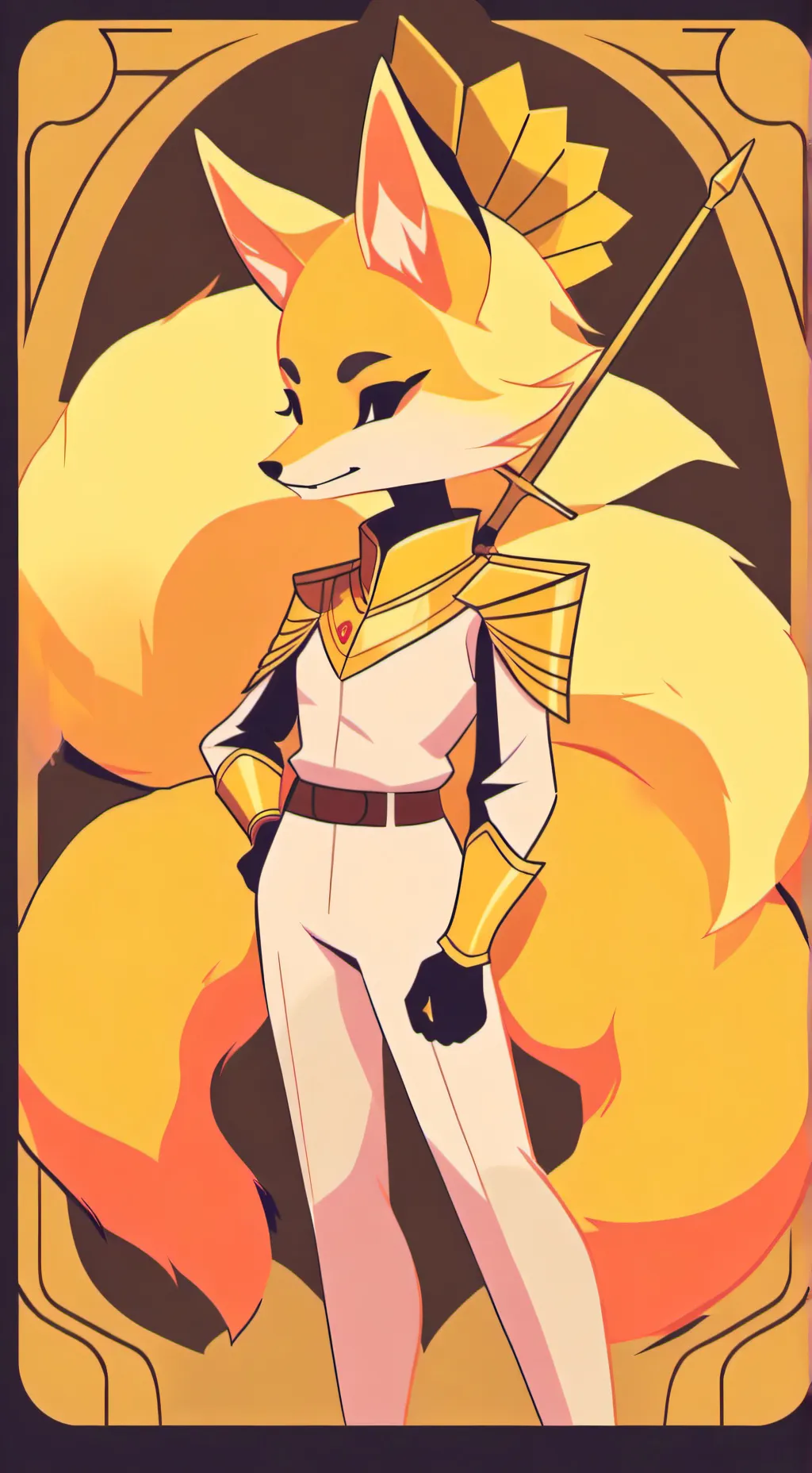 ai character: Queen Fox background