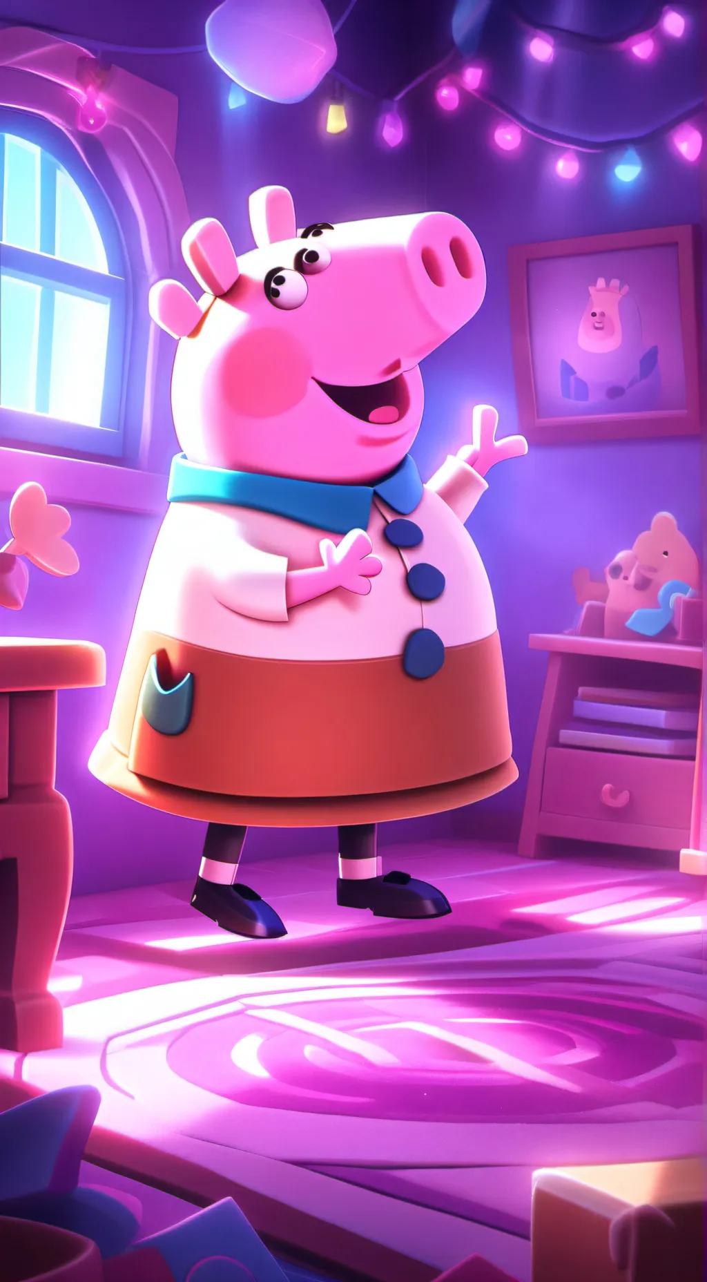 ai character: peppy pig background