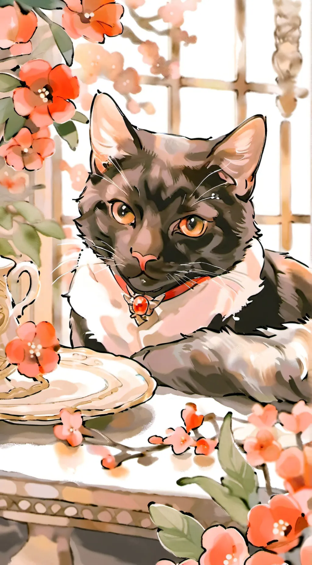 ai character: mamma gatta  background