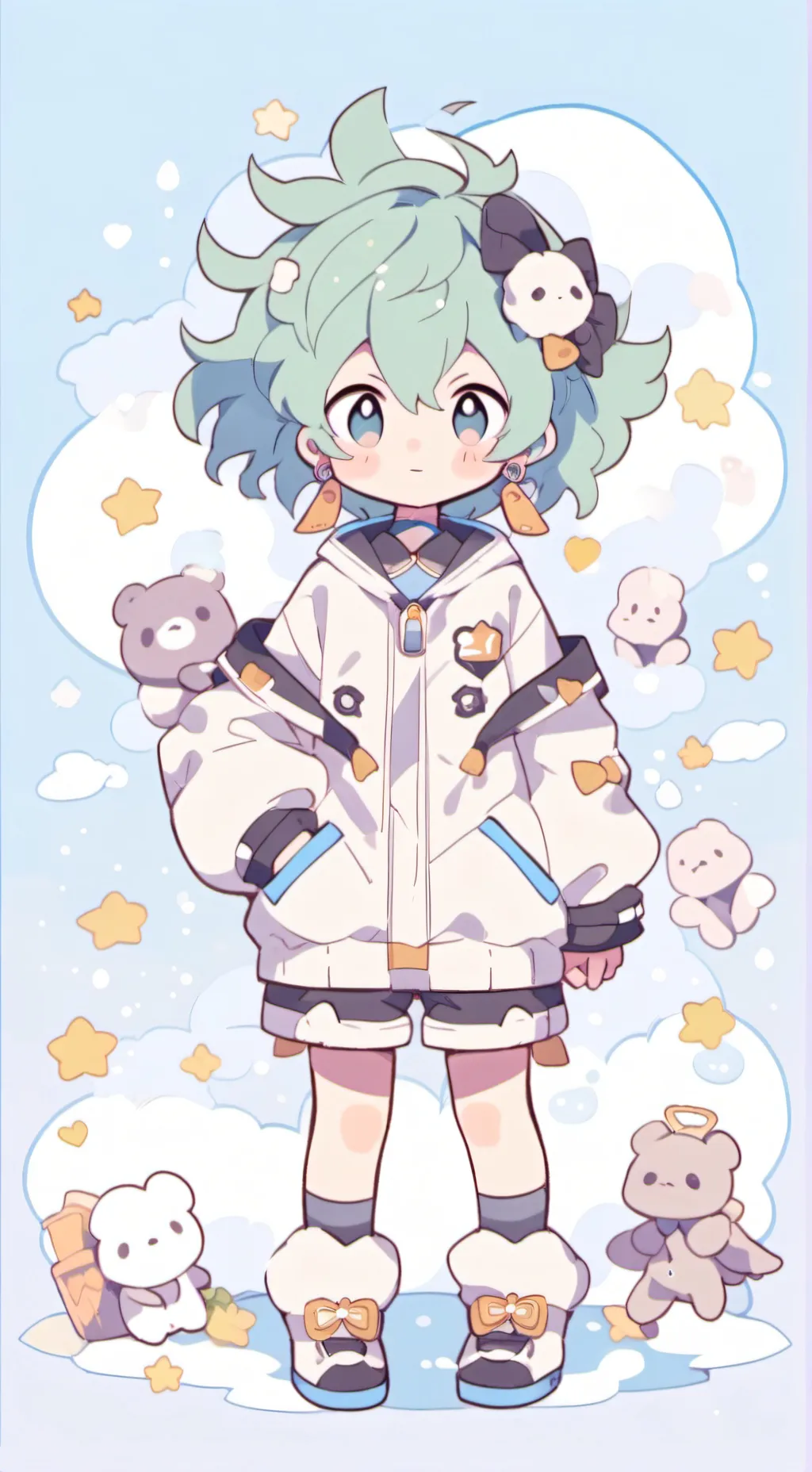 ai character: Pro hero u snapped background