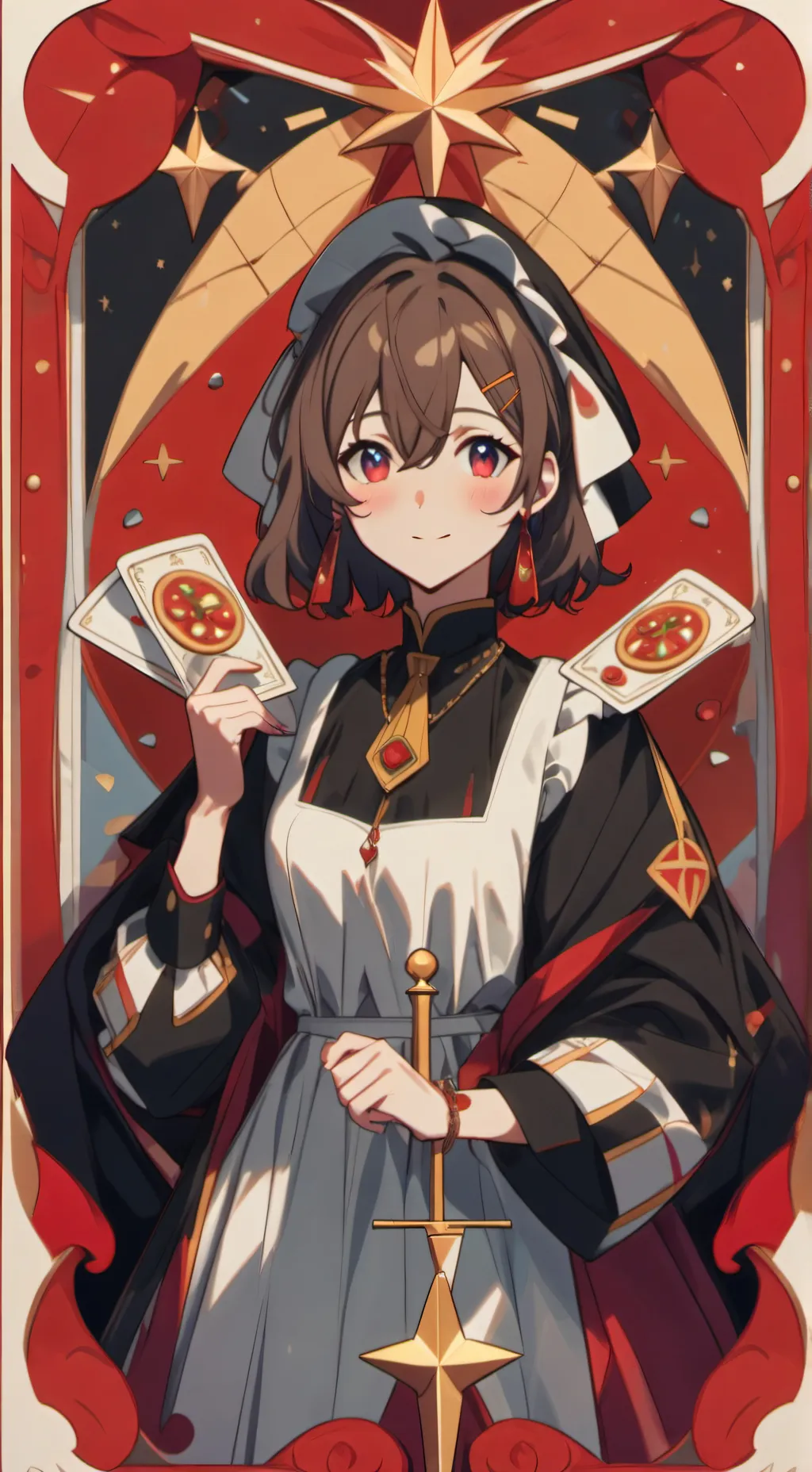 ai character: Pizza woman background