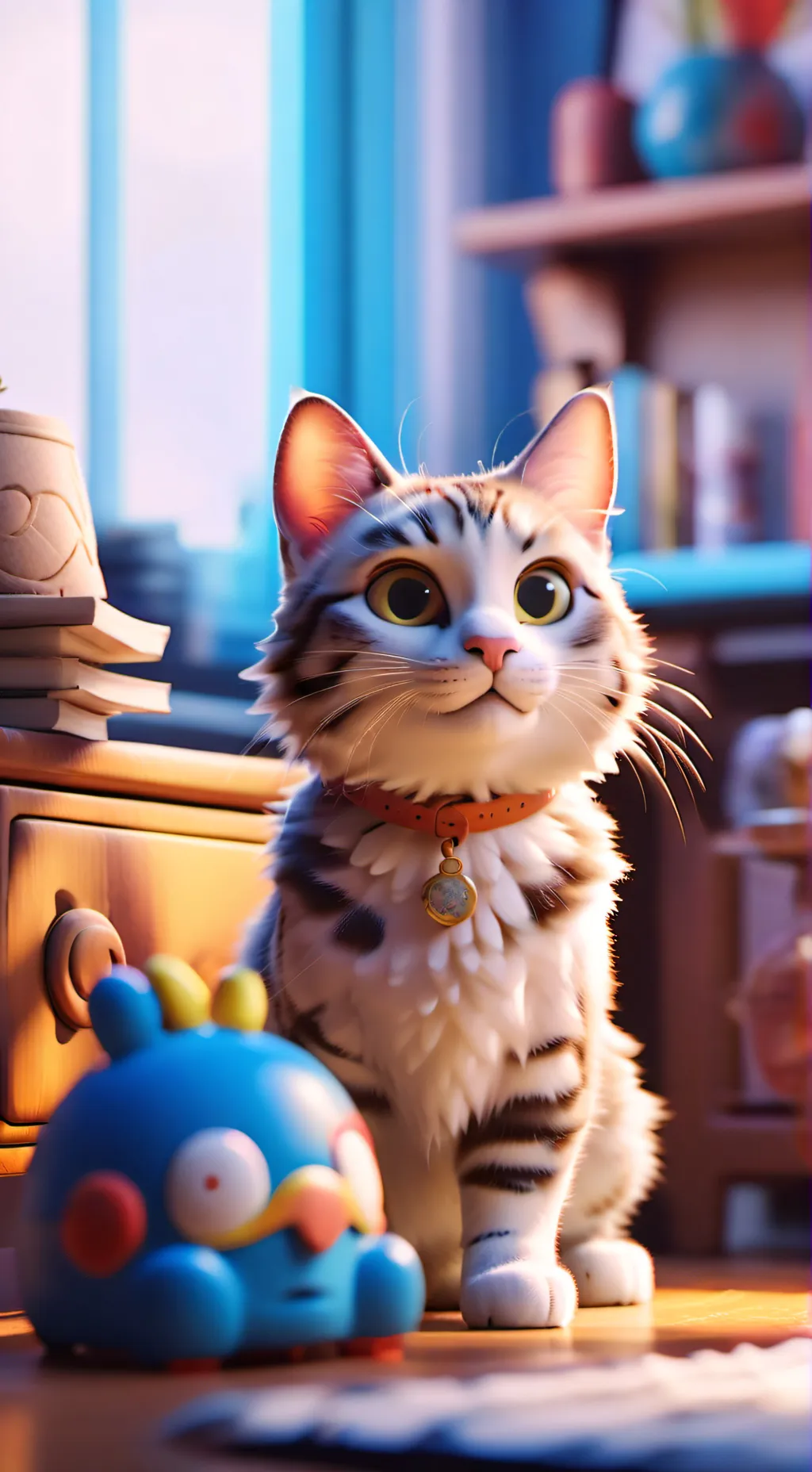ai character: gato lindo background