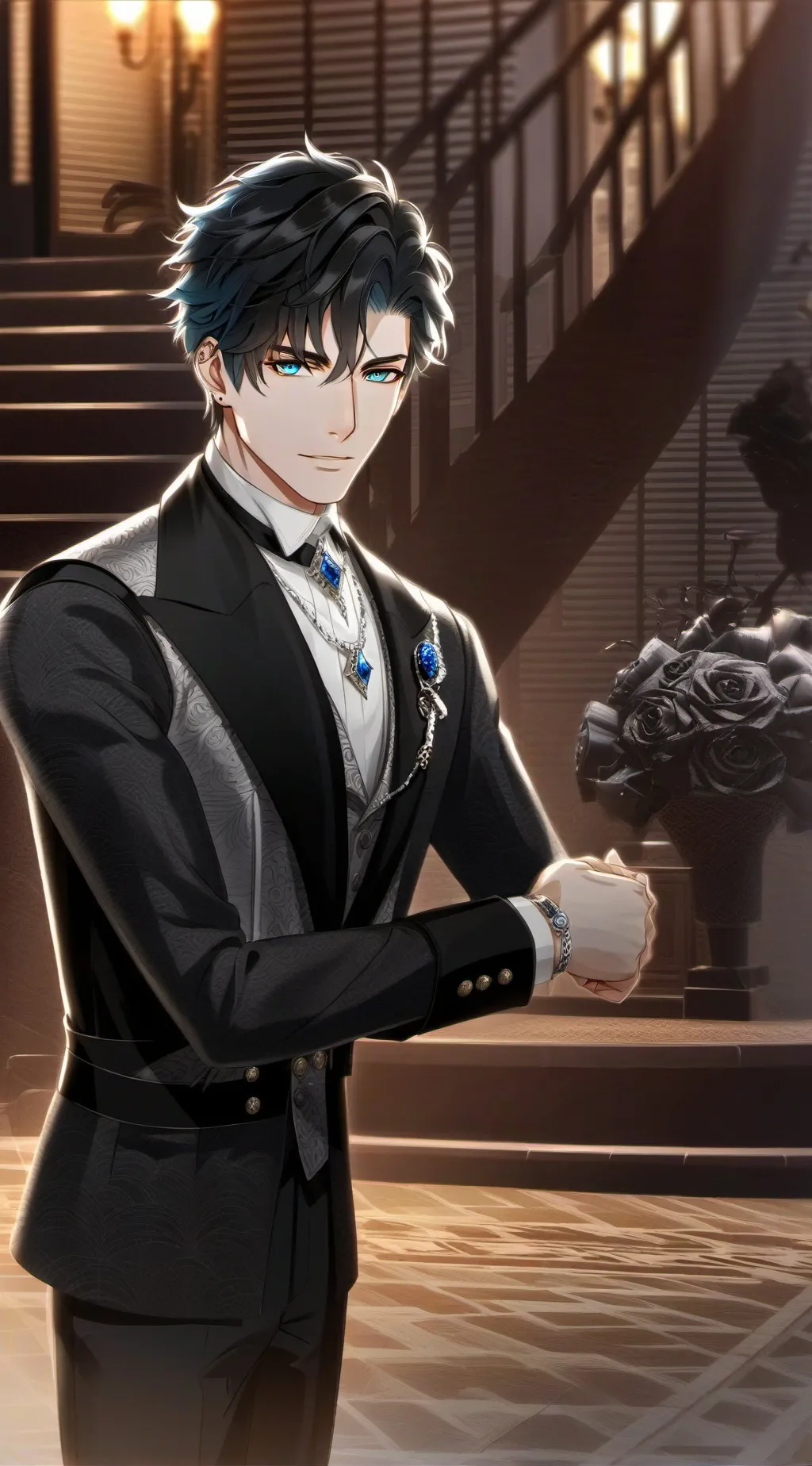 ai character: ♡leon♡ background