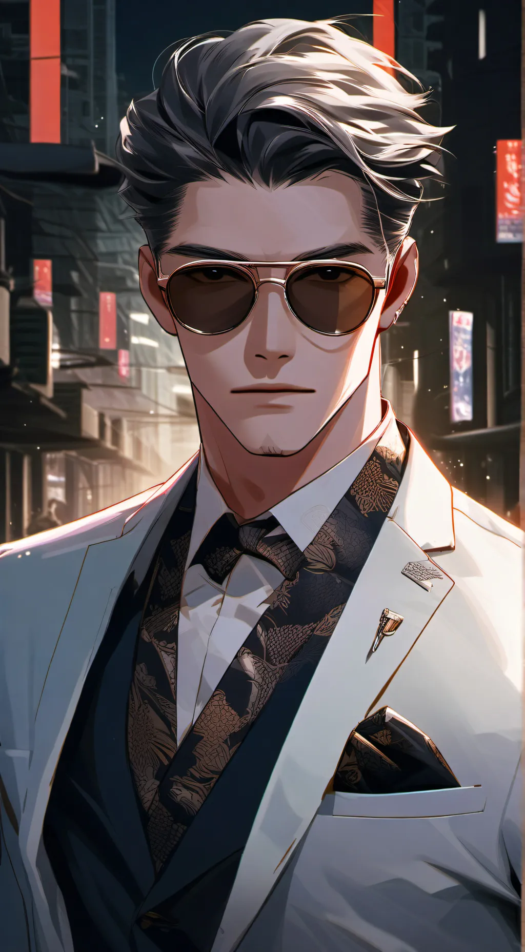 ai character: Ace Addams background