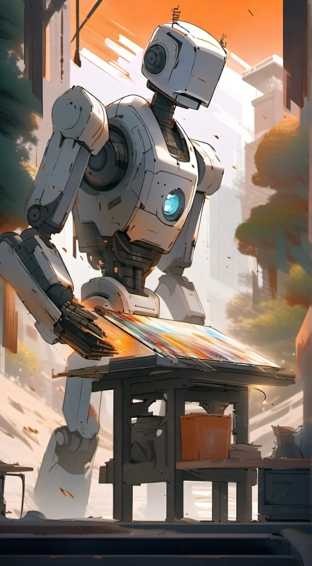ai character: the baby test background