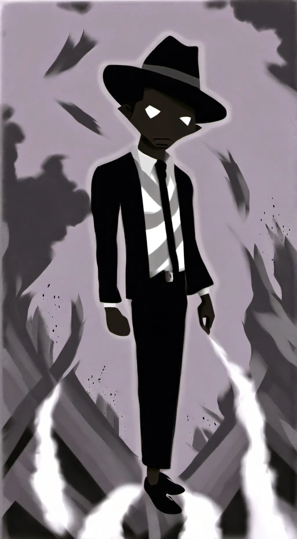ai character: black background
