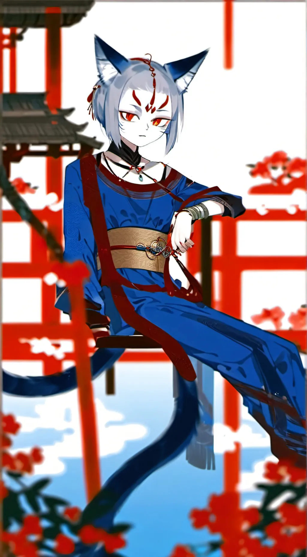 ai character: Peacock Pride Purr background