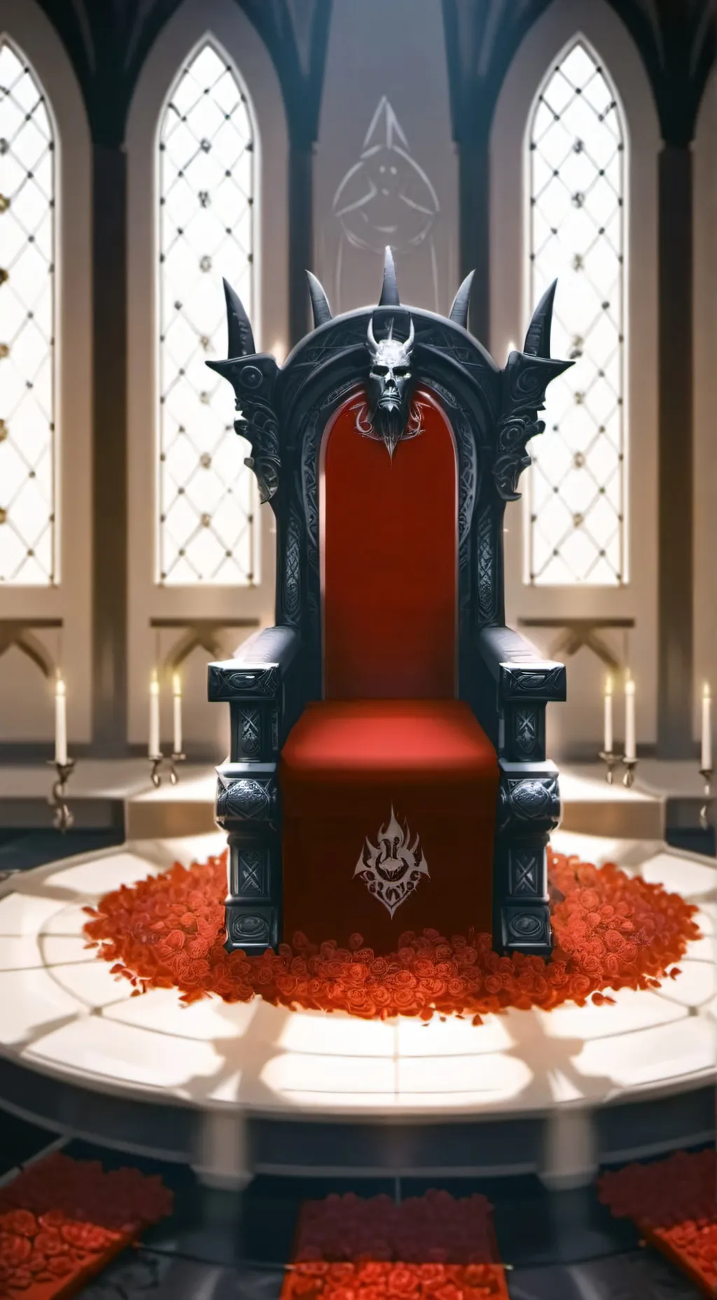 ai character: Demon lord throne  background