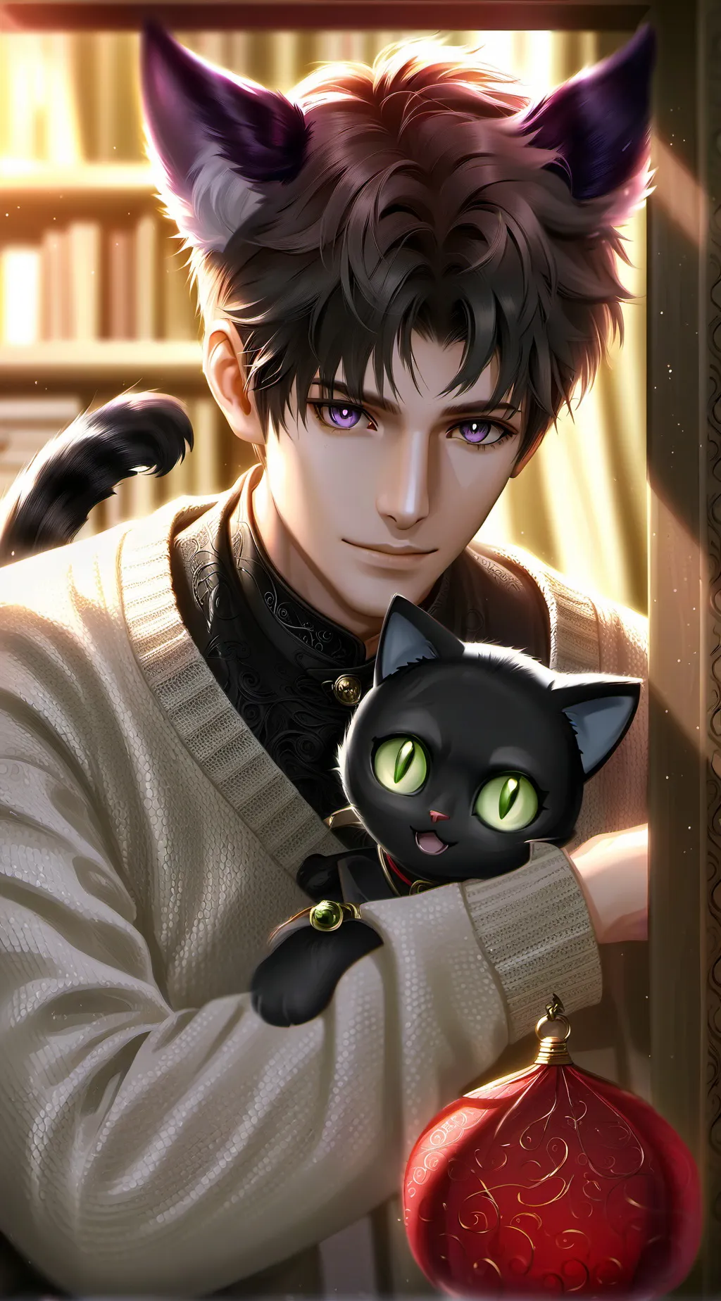 ai character: Shadow the Ghost Cat background