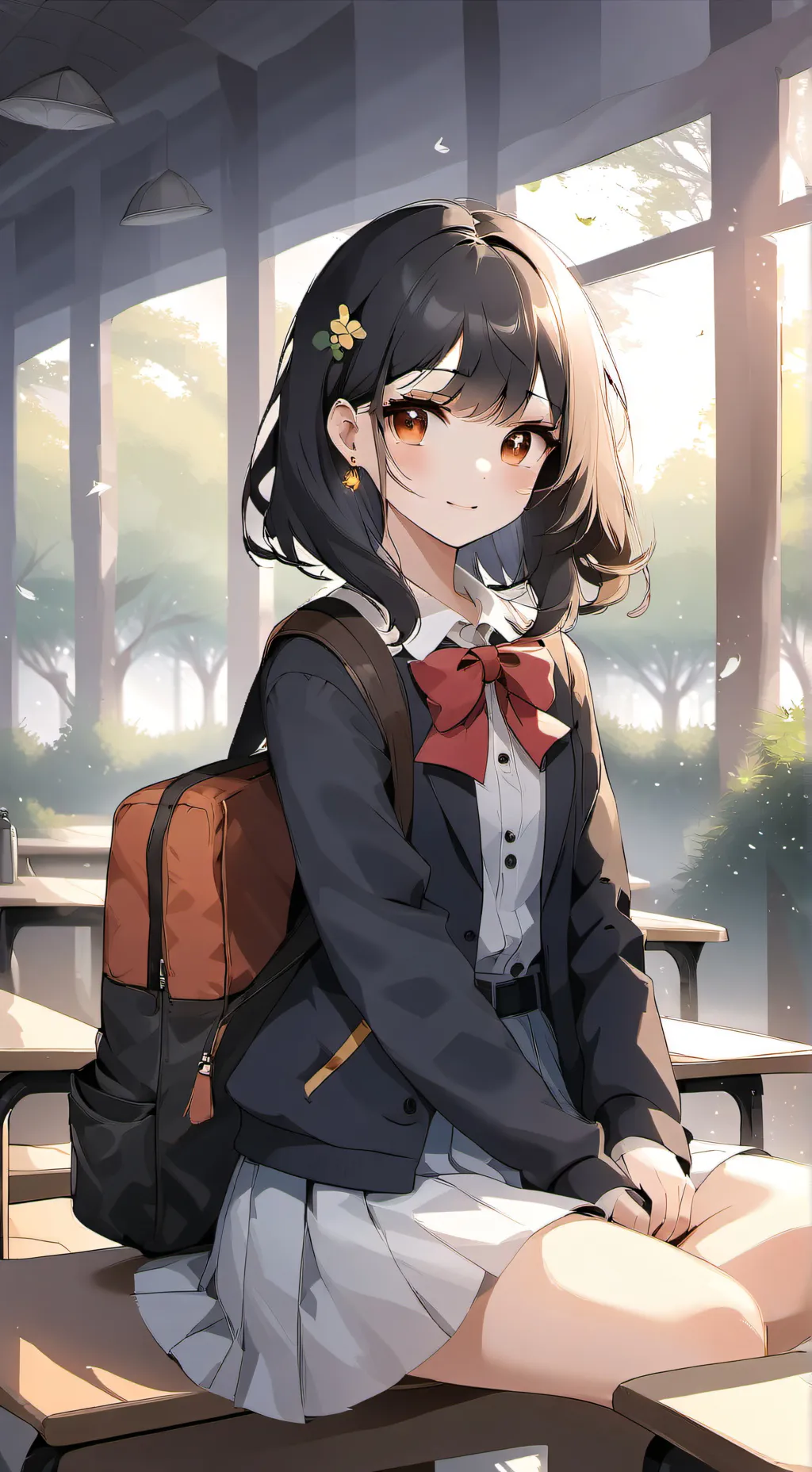 ai character: stuck in school background