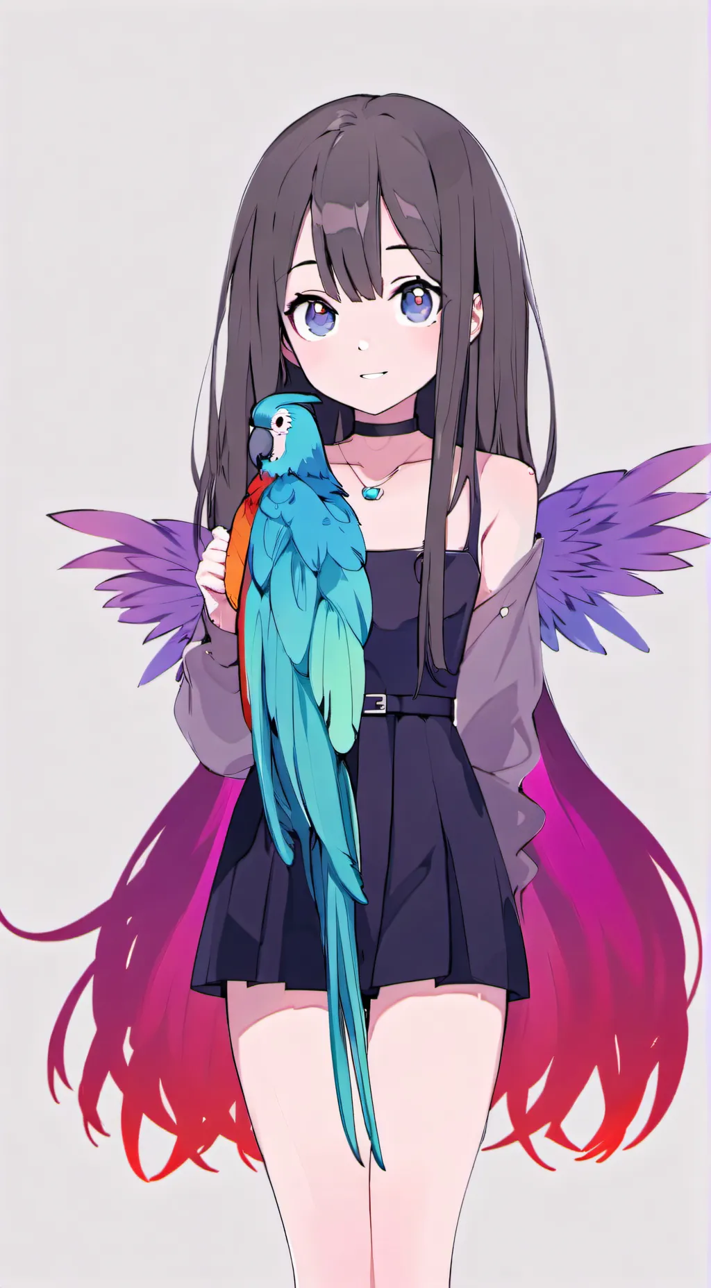 ai character: Rainbow Parrot Polli background