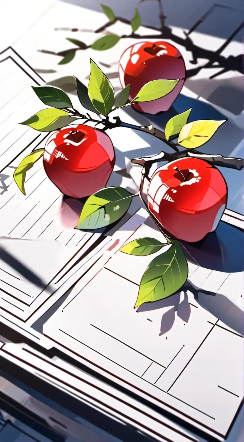 ai character: Apple meme background