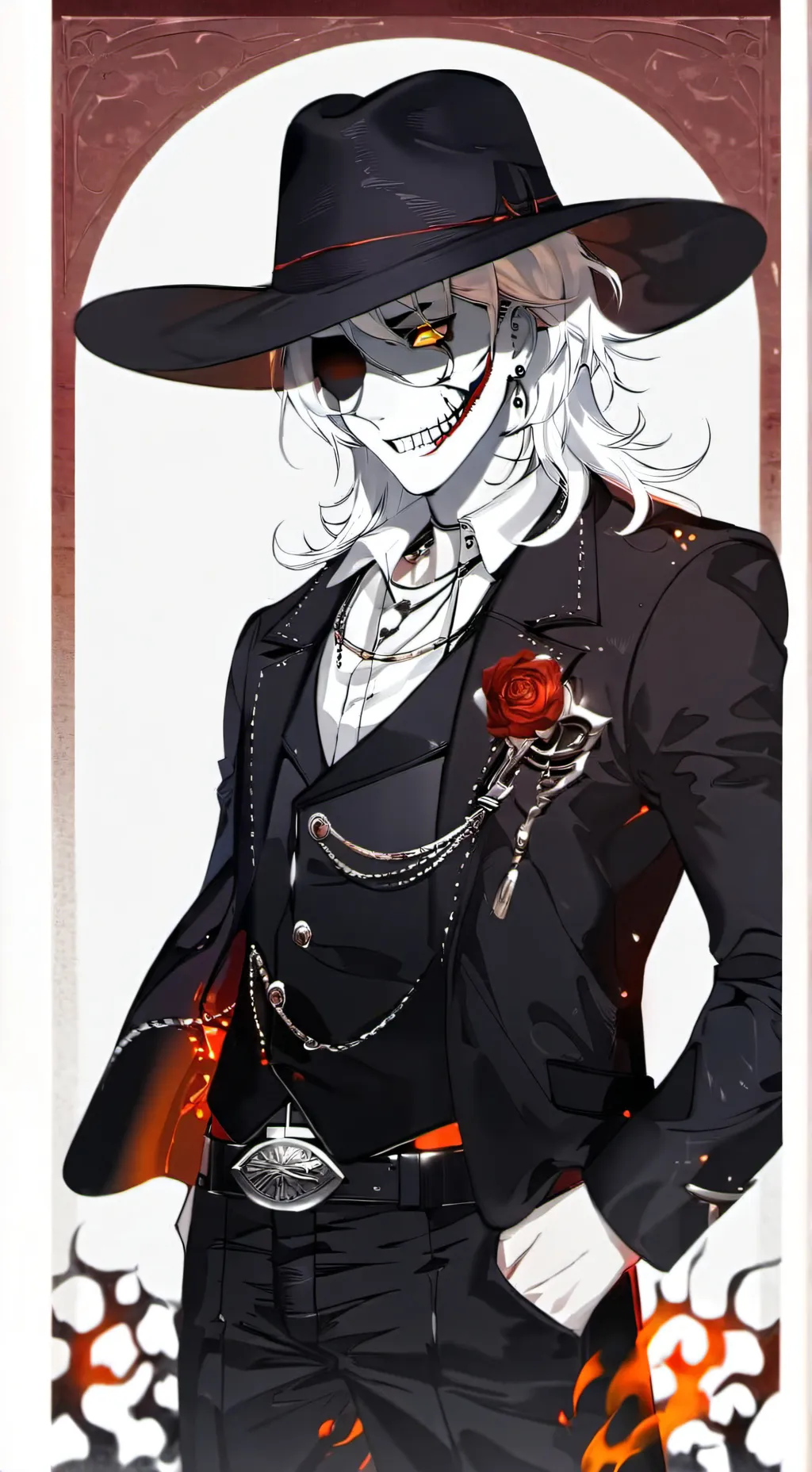 ai character: Void Undead Cowboy background