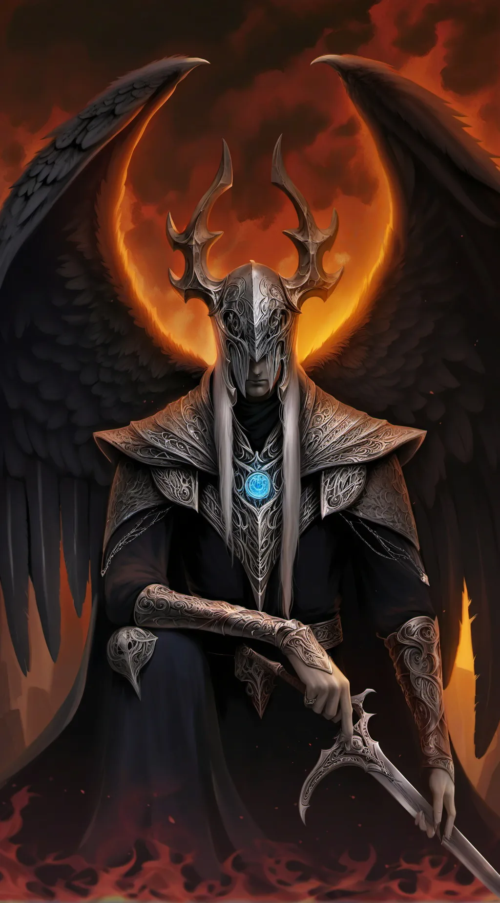 ai character: angel de la vengua background