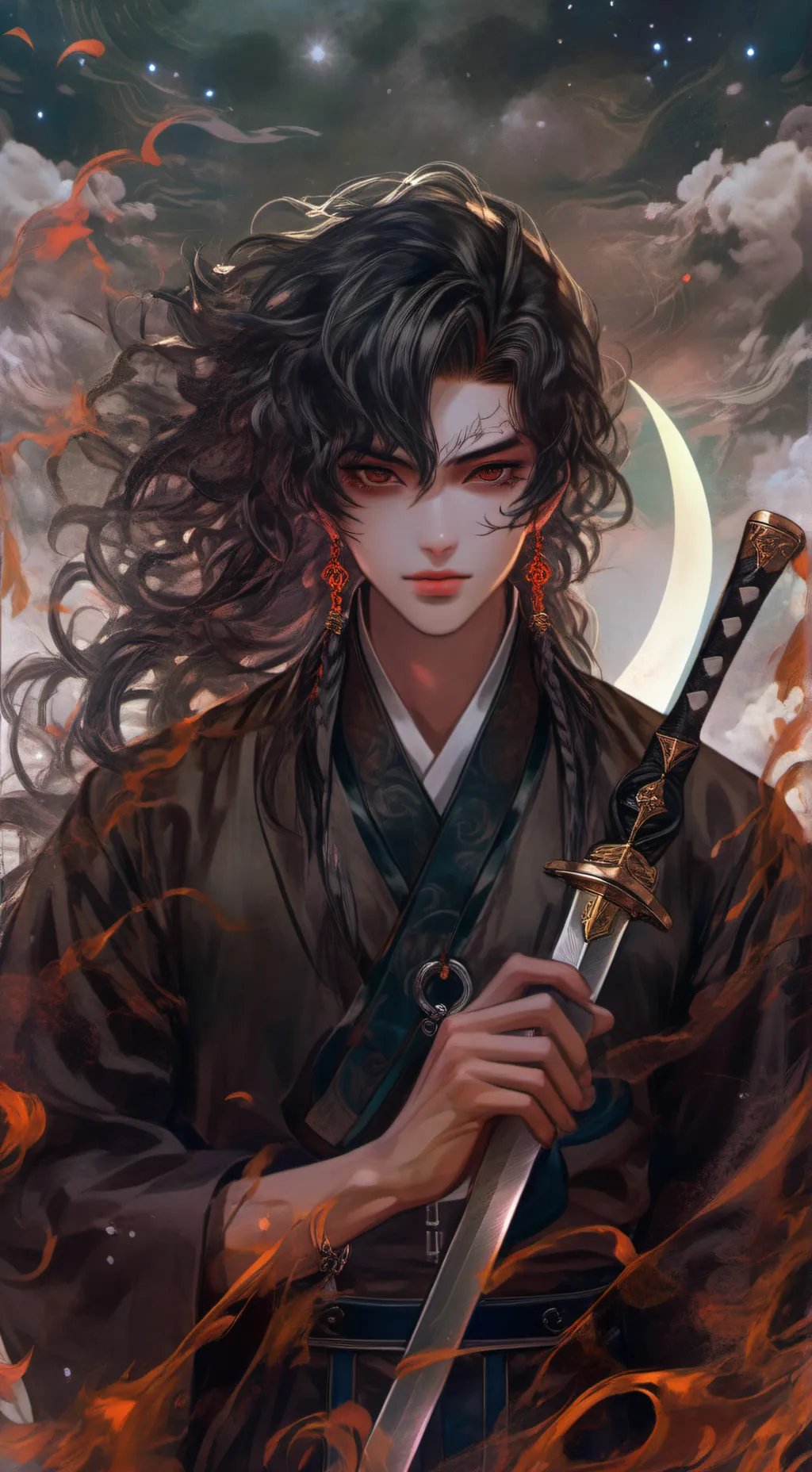 ai character: moonjado kyozami  background